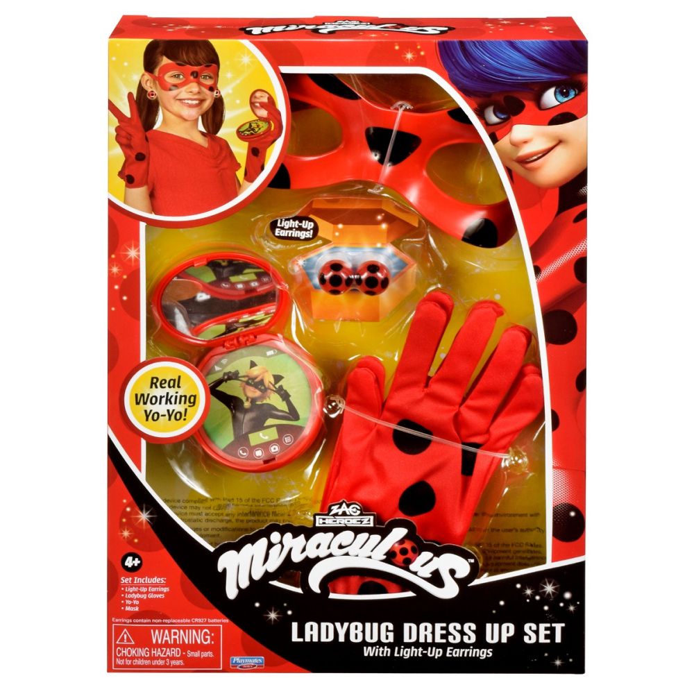 Set masca cu manusi si accesori, Miraculous, Ladybug Dress Up