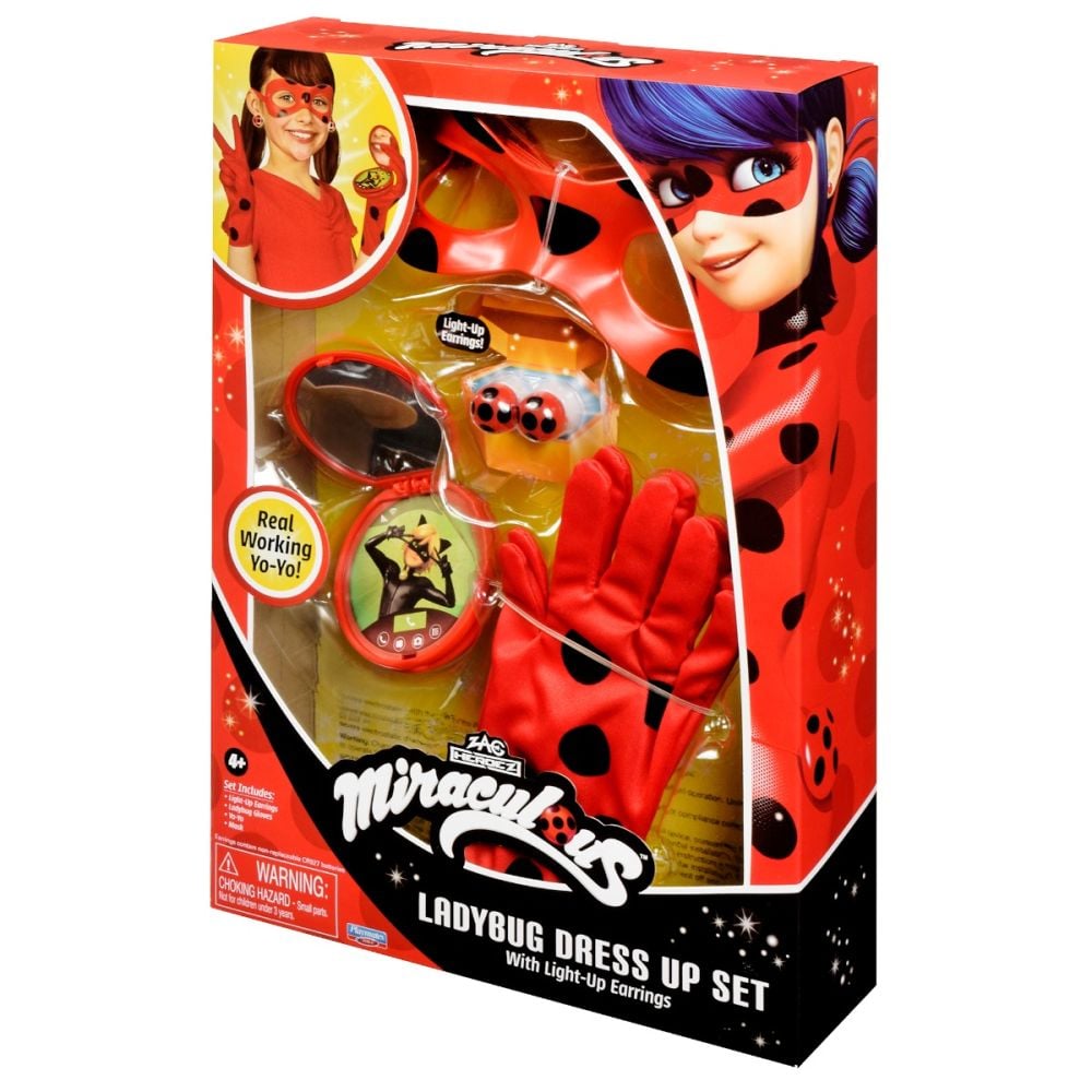 Set masca cu manusi si accesori, Miraculous, Ladybug Dress Up