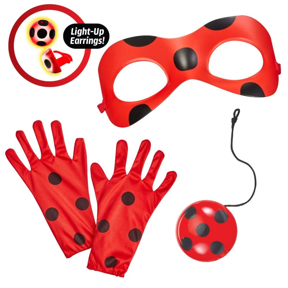 Set masca cu manusi si accesori, Miraculous, Ladybug Dress Up