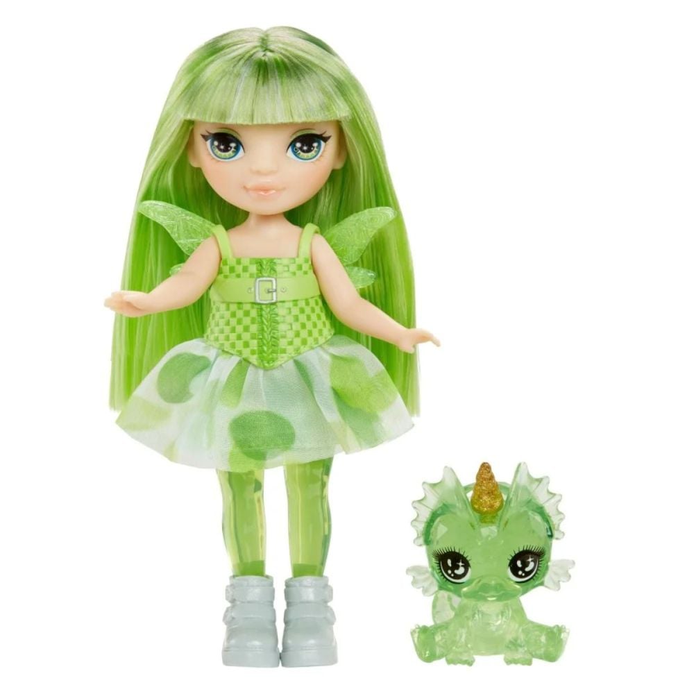 Papusa Rainbow High Littles, Rainbow Fantasy Fairies, Emerald, 543404EUC