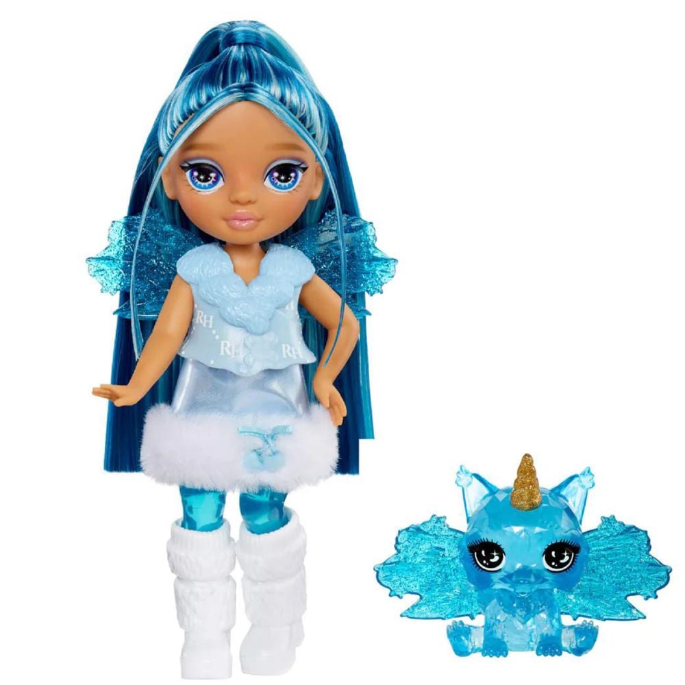 Papusa Rainbow High Littles, Rainbow Fantasy Fairies, Sapphire, 543428EUC