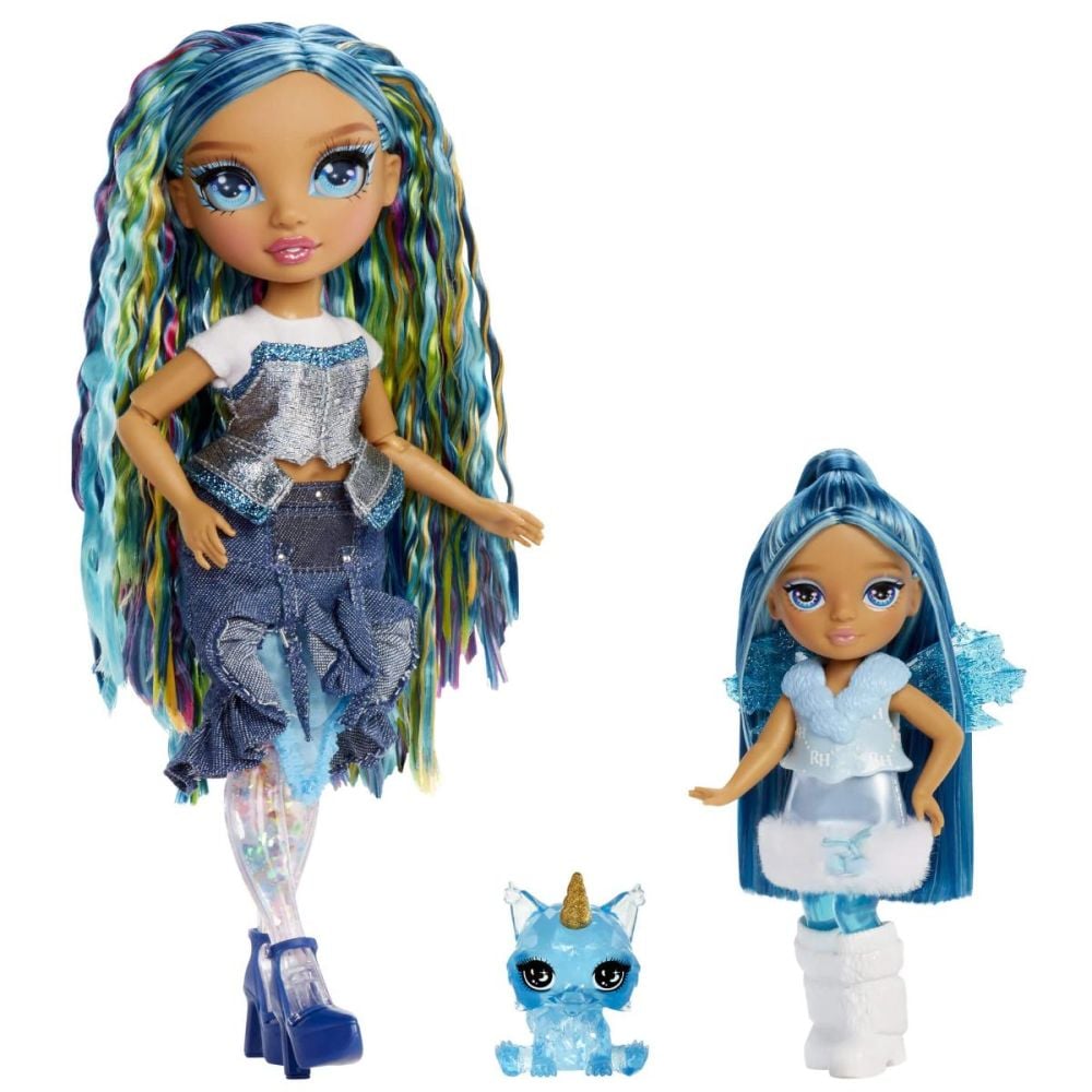 Papusa Rainbow High Littles, Rainbow Fantasy Fairies, Sapphire, 543428EUC