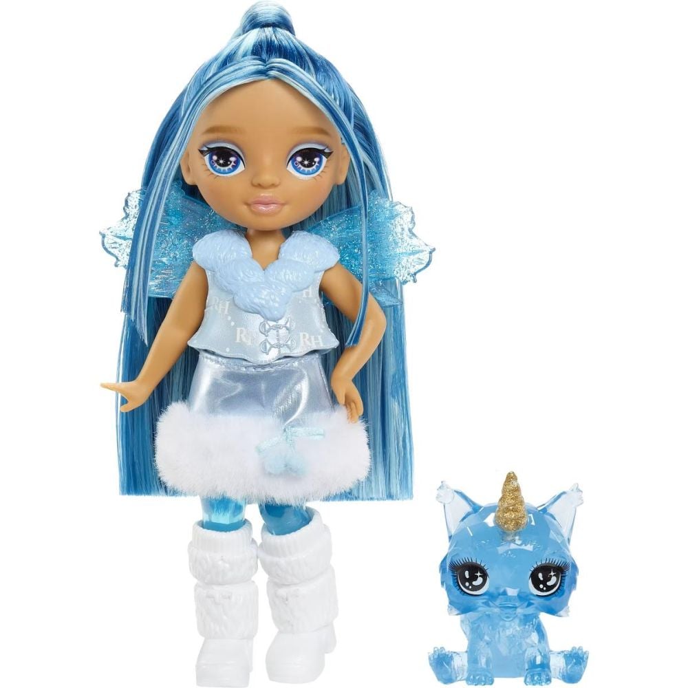 Papusa Rainbow High Littles, Rainbow Fantasy Fairies, Sapphire, 543428EUC
