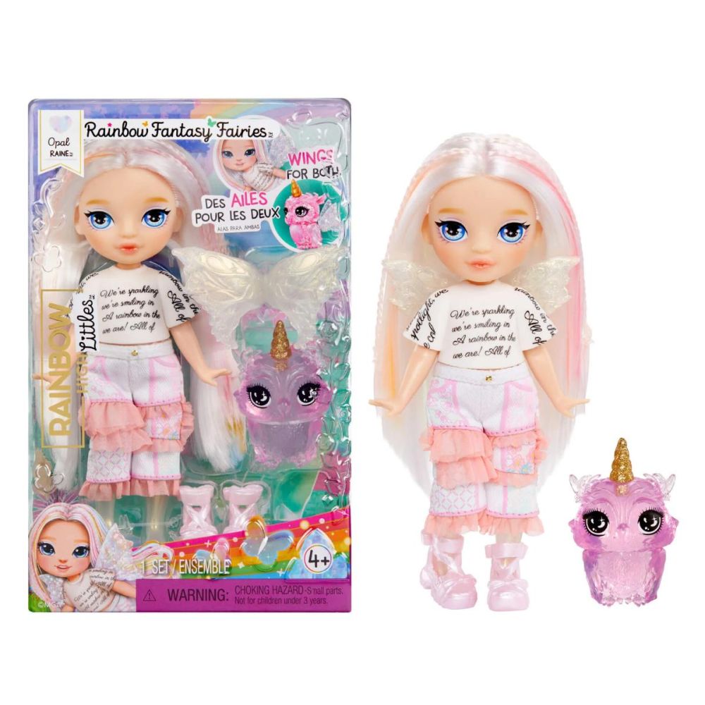 Papusa Rainbow High Littles, Rainbow Fantasy Fairies, Opal, 543442EUC