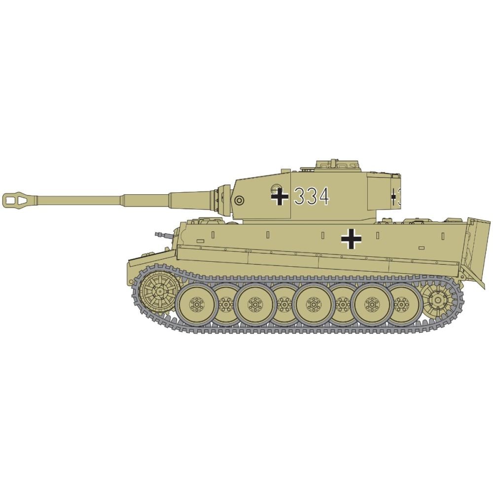 Set de constructie, Airfix Starter Set, Tiger 1, 39 piese
