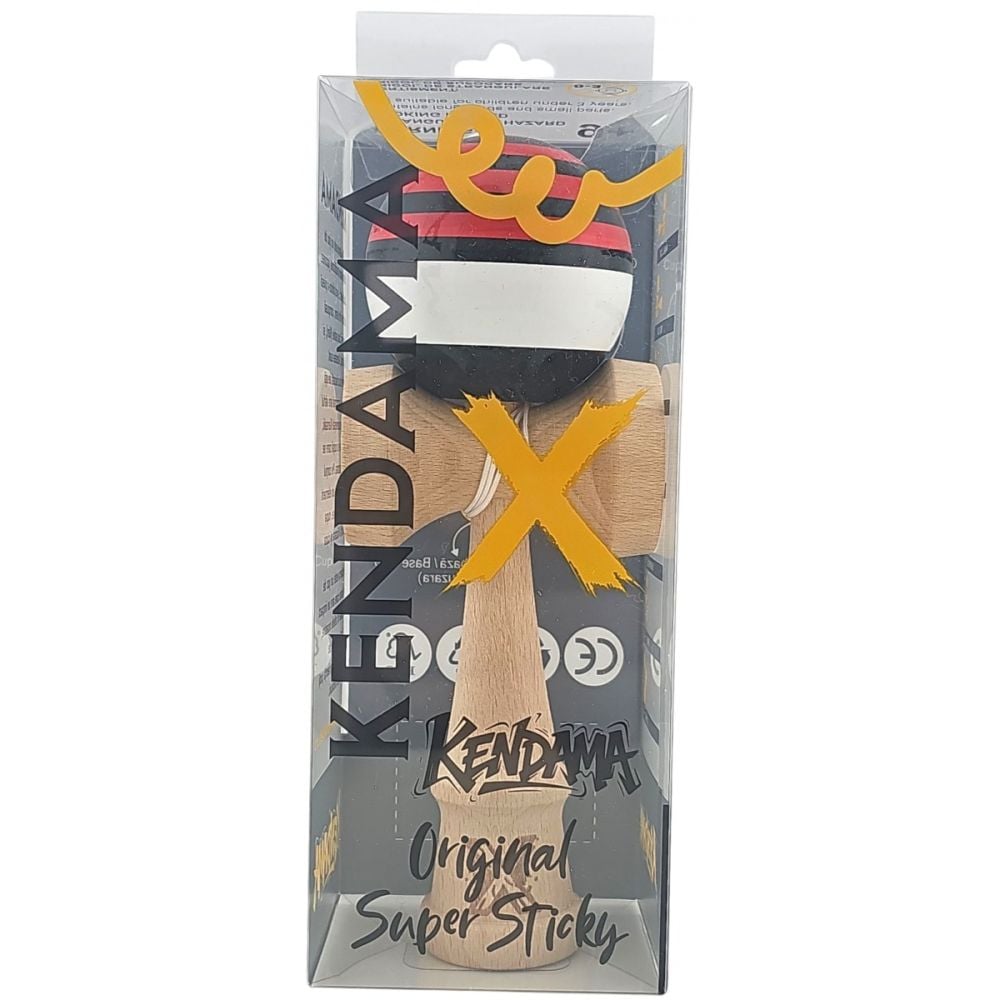 Jucarie de indemanare din lemn, Kendama X, Super Sticky, 18 cm