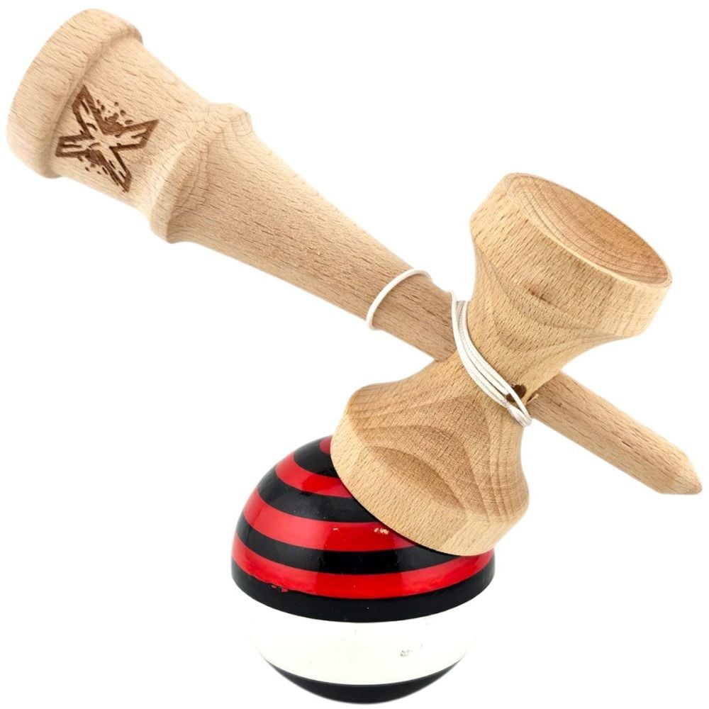 Jucarie de indemanare din lemn, Kendama X, Super Sticky, 18 cm