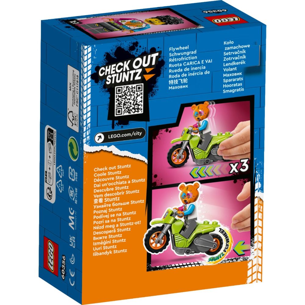 LEGO® City - Motocicleta de cascadorie cu urs (60356)