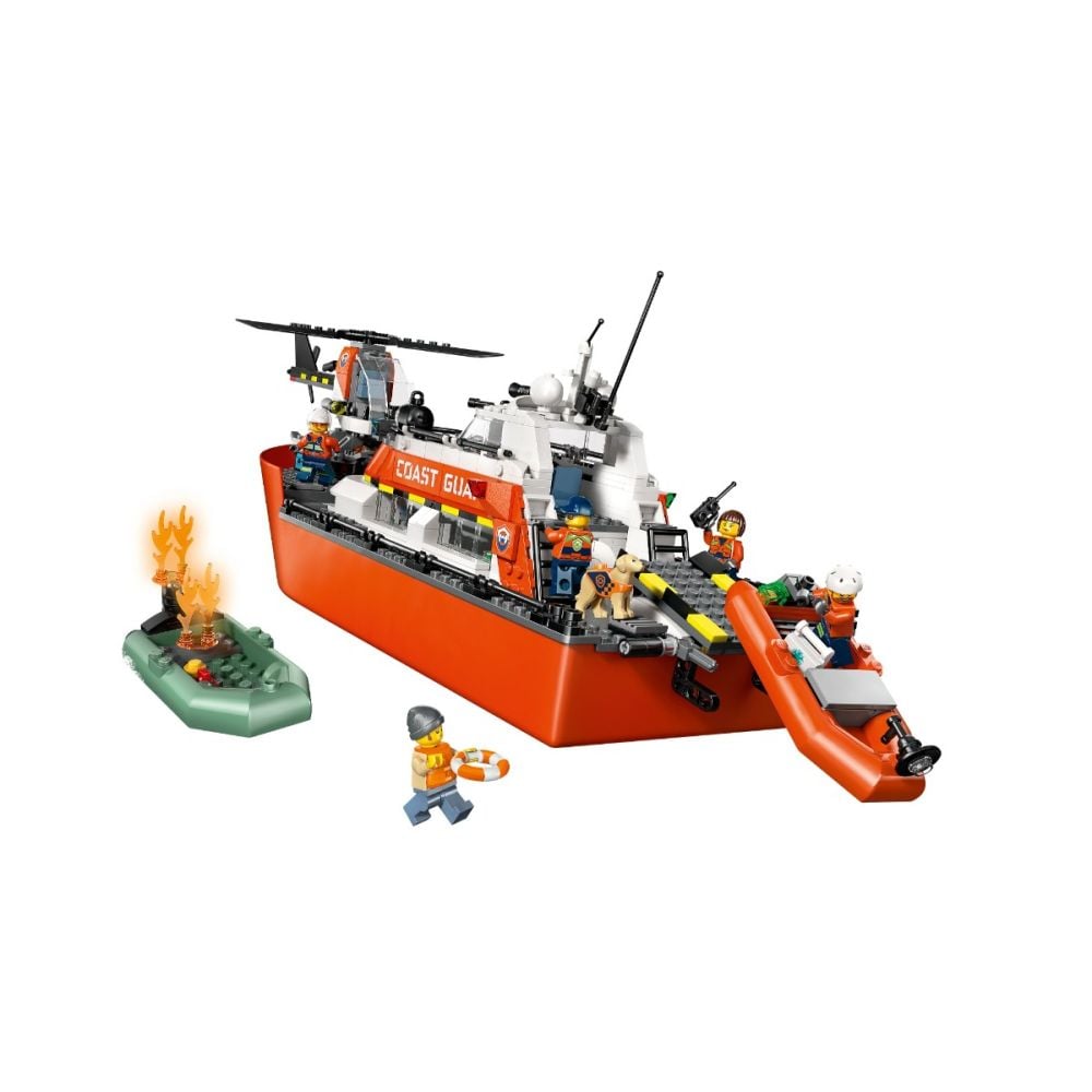 LEGO® City - Barca de salvare si elicopter ale Pazei de Coasta (60504)