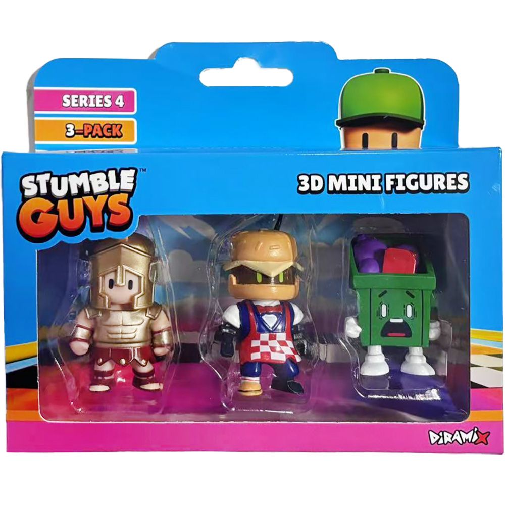 Set 3 mini figurine 3D, Stumble Guys, S4 | Noriel