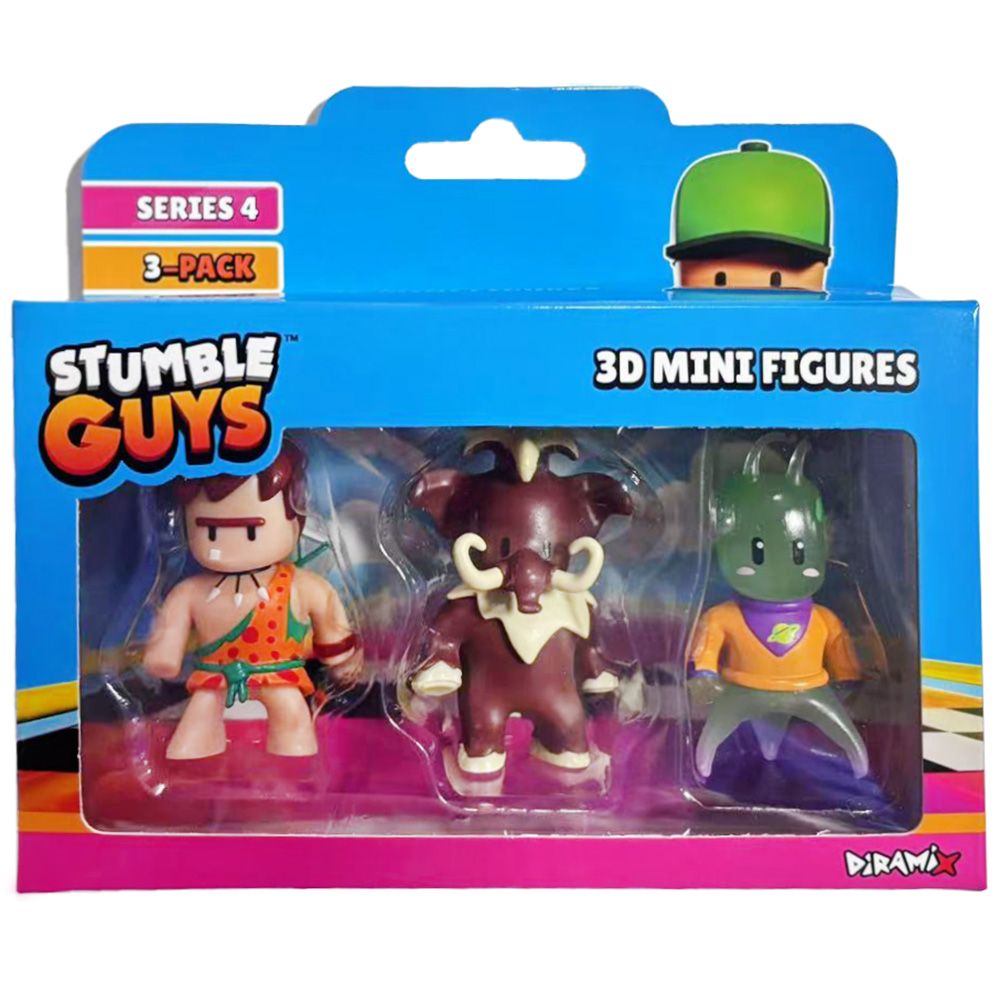 Set 3 mini figurine 3D, Stumble Guys, S4
