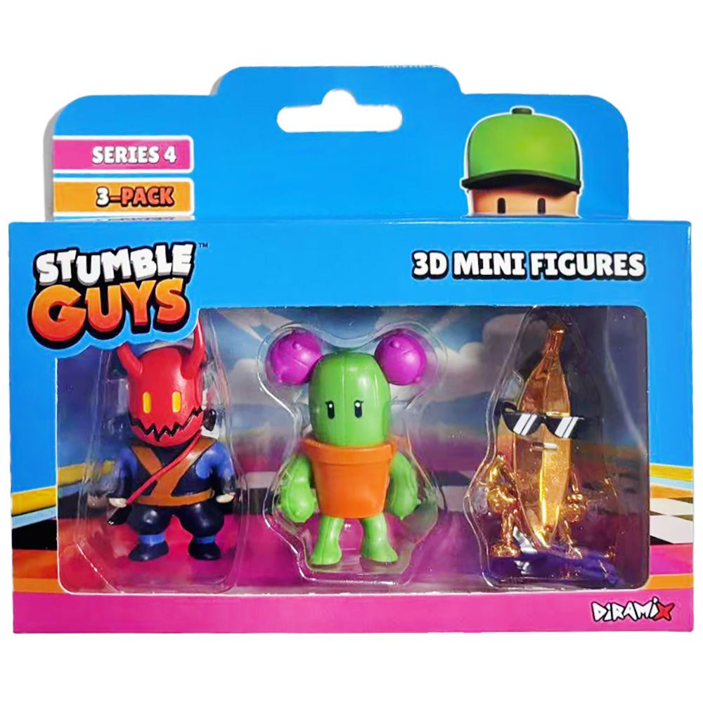 Set 3 mini figurine 3D, Stumble Guys, S4