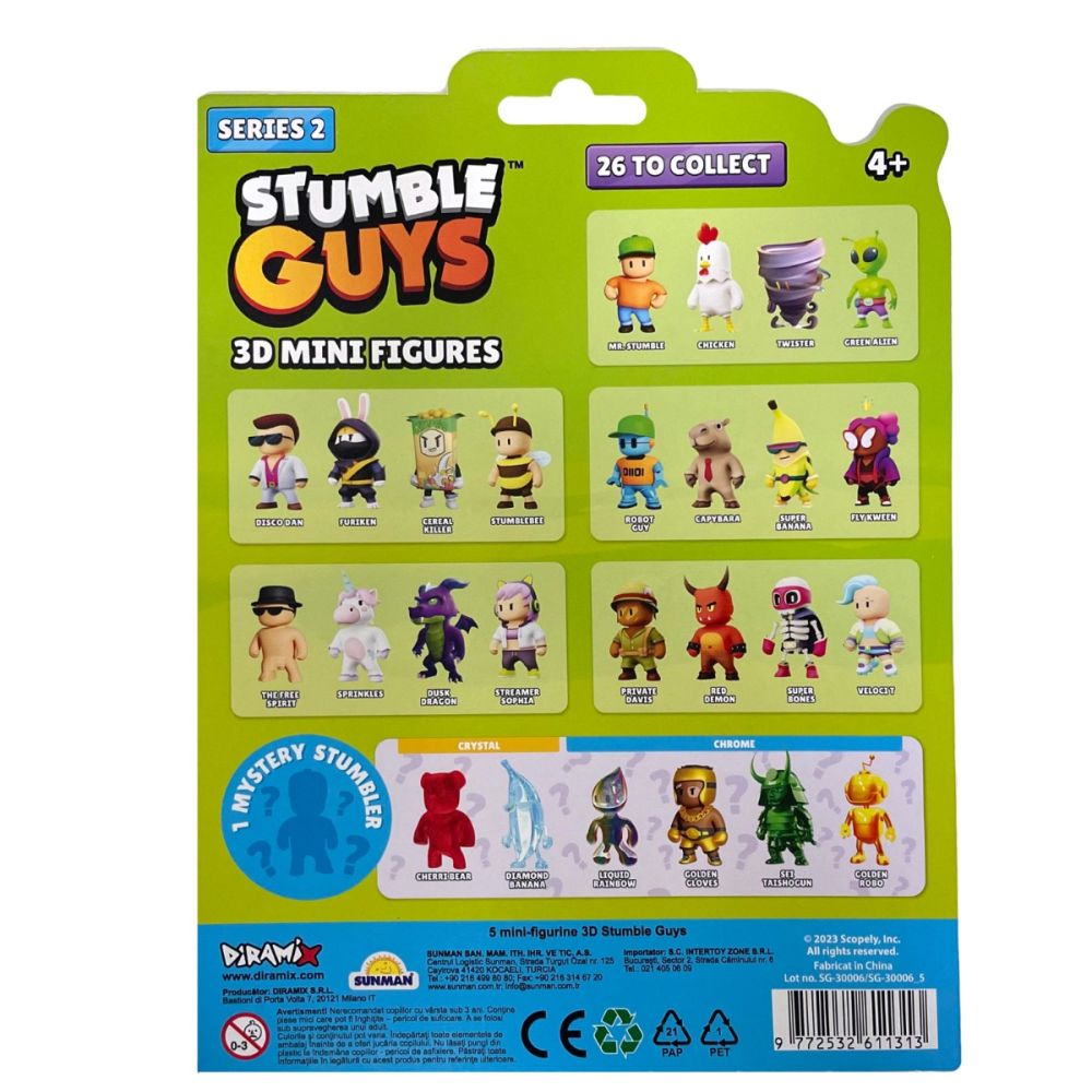 Set 5 mini figurine Stumble Guys, 3D S2