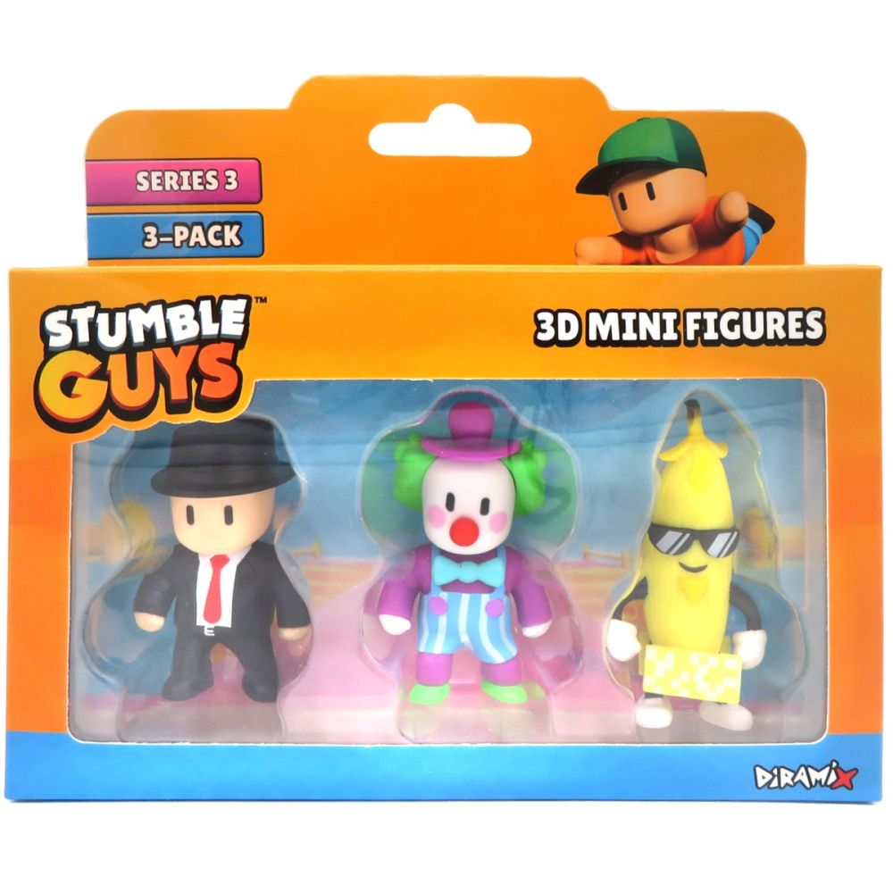 Set 3 mini figurine Stumble Guys 3D, S3