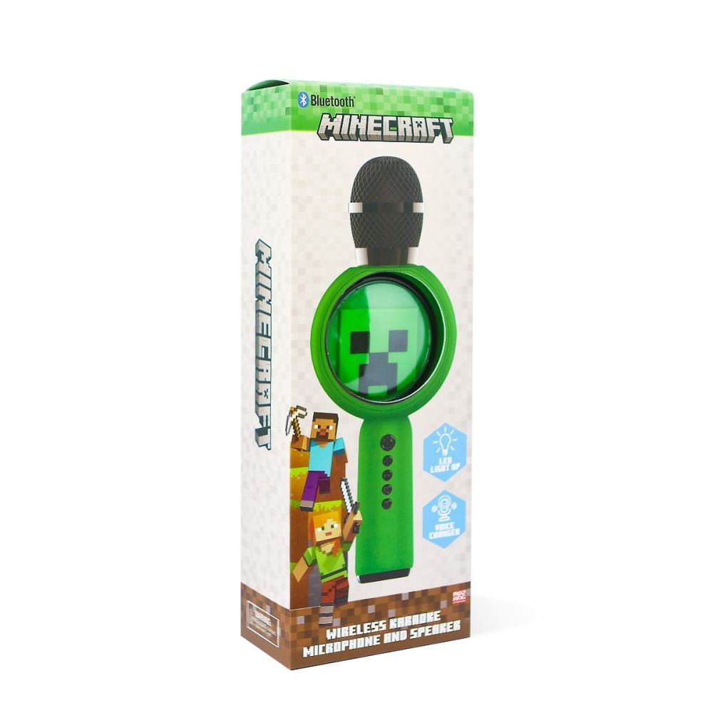 Microfon wireless cu speaker, OTL, Minecraft Creeper 