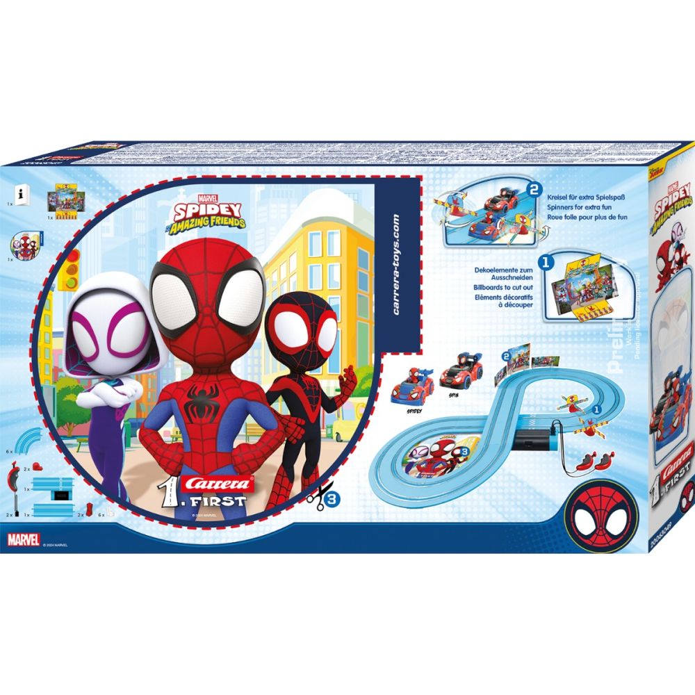 Set pista de curse cu 2 masinute, Carrera, Spidey Amazing Friends