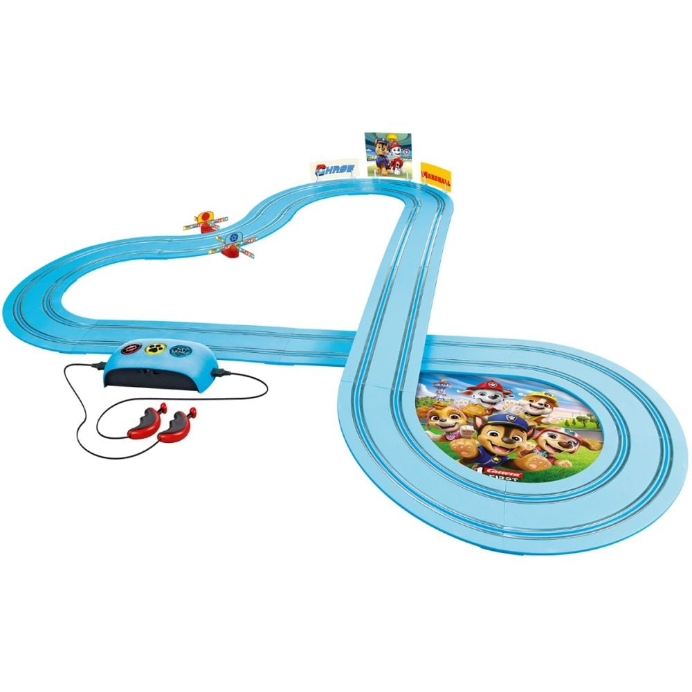 Set pista de curse cu 2 masinute, Carrera, Race and Rescue