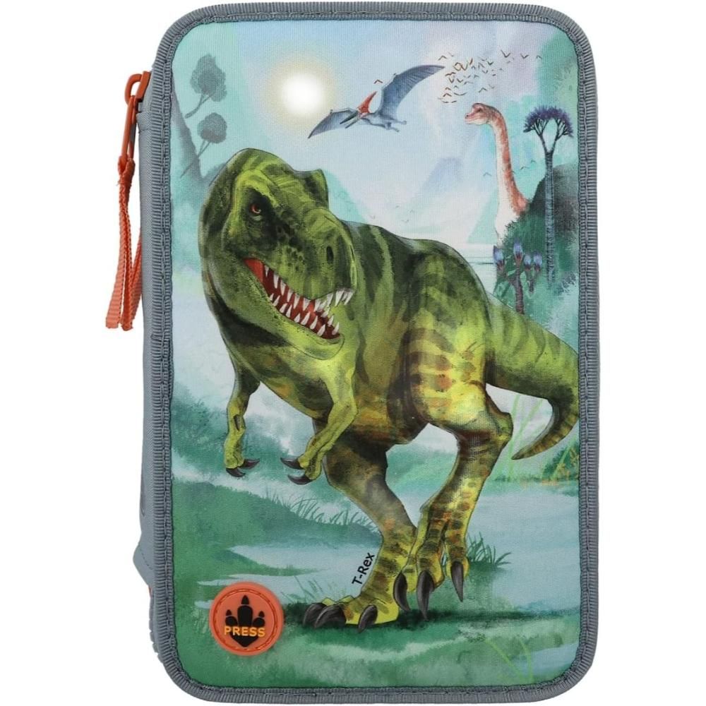 Penar cu trei compartimente echipat, Depesche, Dino World, T-Rex