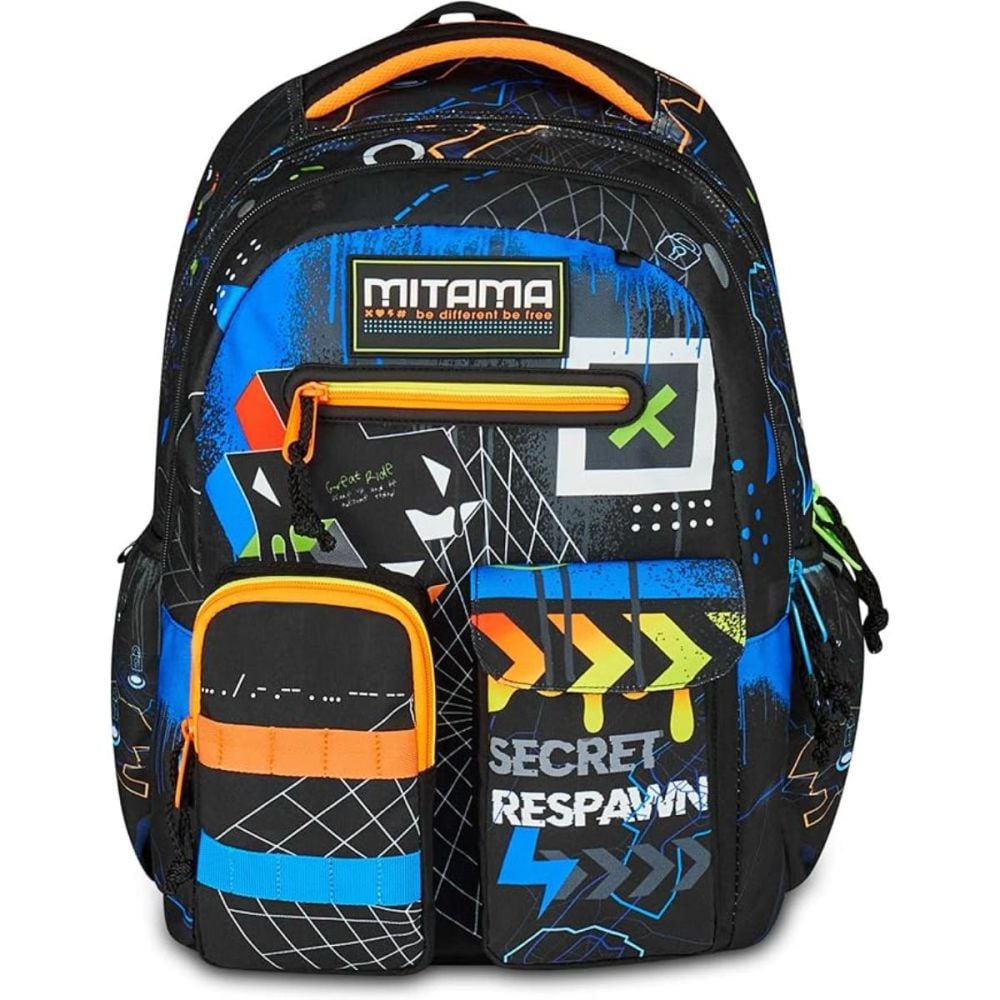 Ghiozdan cu 3 compartimente, Mitama, New Plus, CyberPlay
