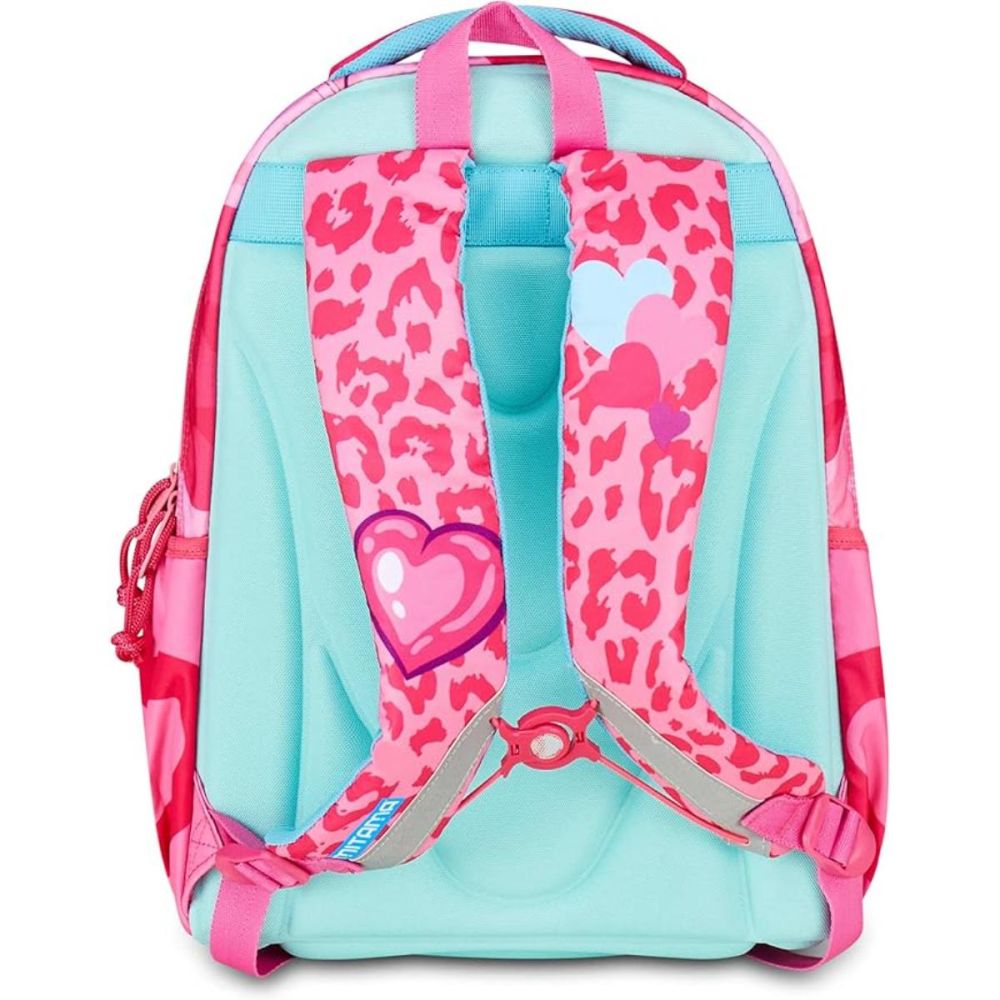 Ghiozdan cu 3 compartimente, Mitama, New Plus, Furry Pink