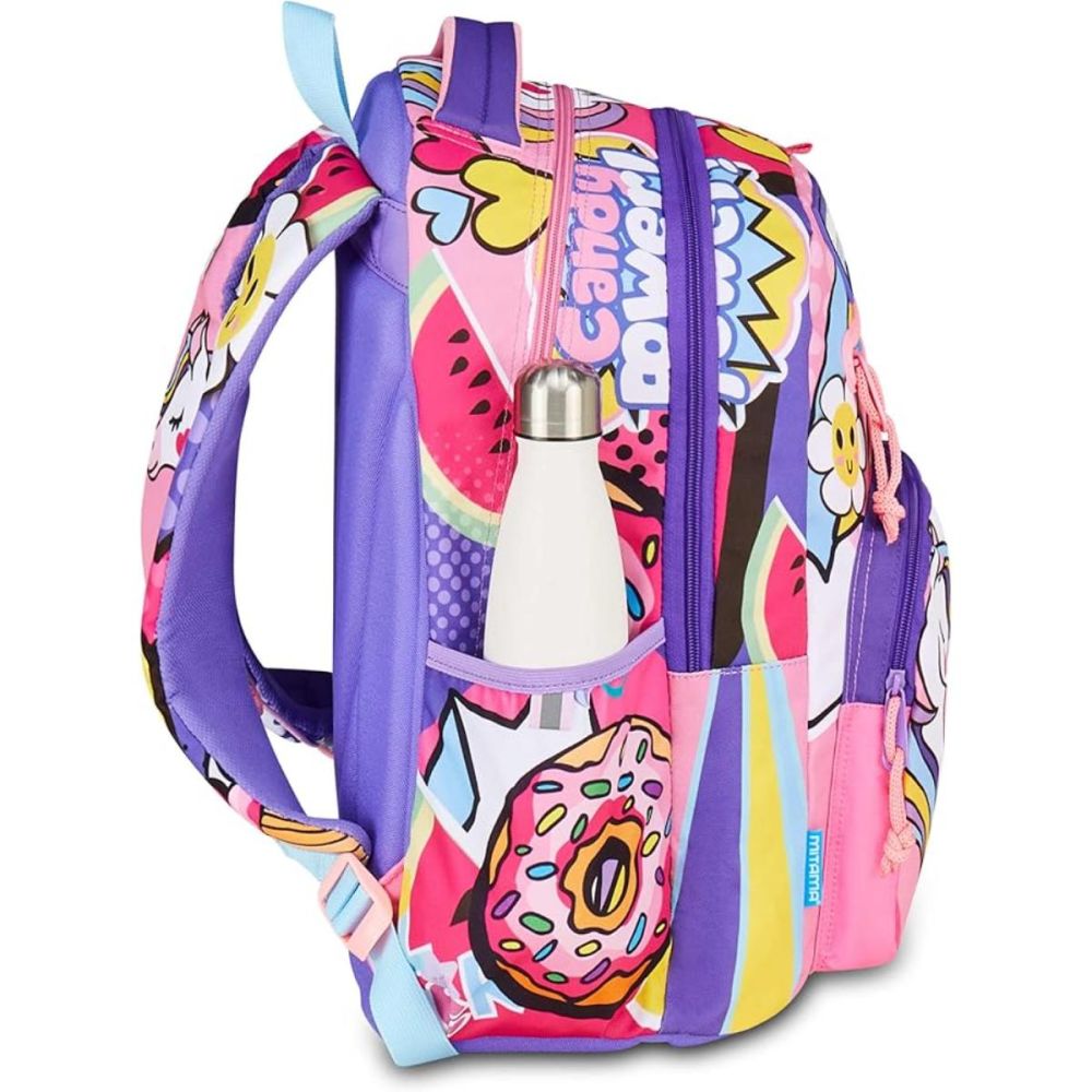Ghiozdan cu 3 compartimente, Mitama, New Plus, DaisyPop