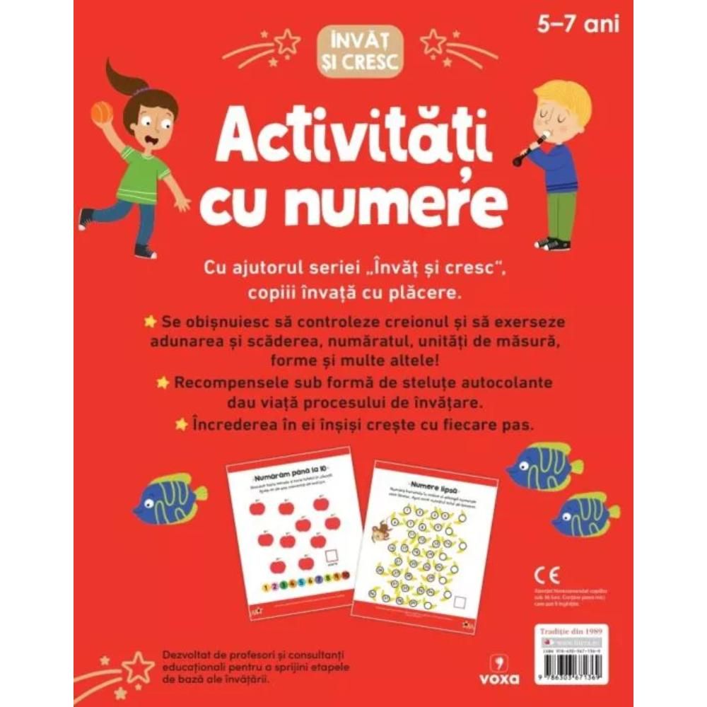 Invat si cresc, Activitati cu numere