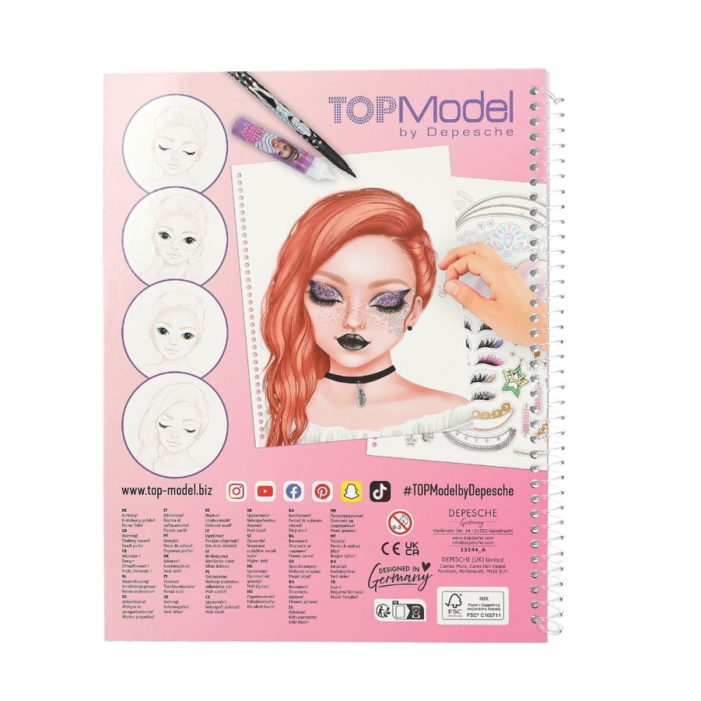 Carte de colorat, Depesche, TopModel, Creeaza-ti propriul machiaj