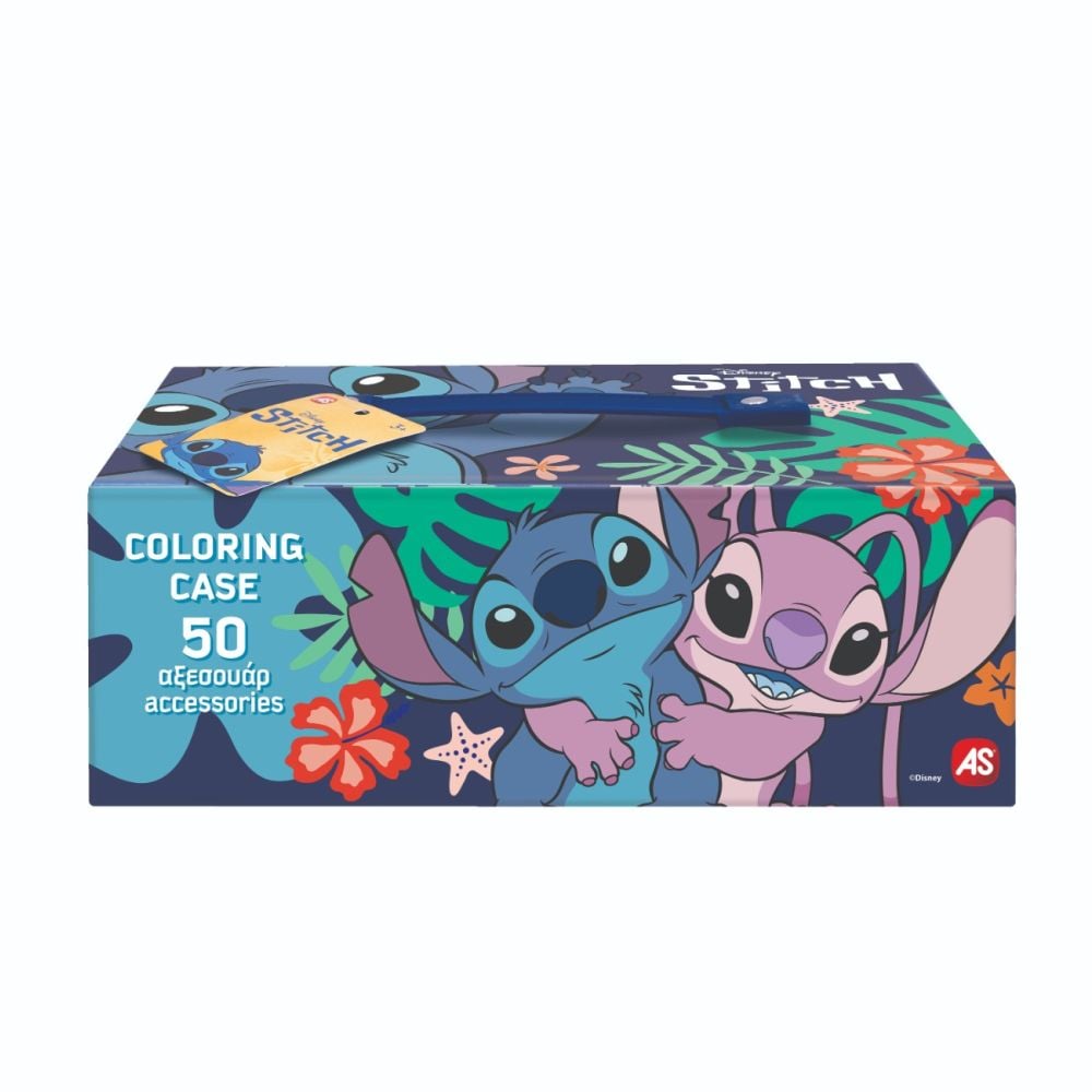 Set de colorat in trusa, Disney Stitch, 50 piese