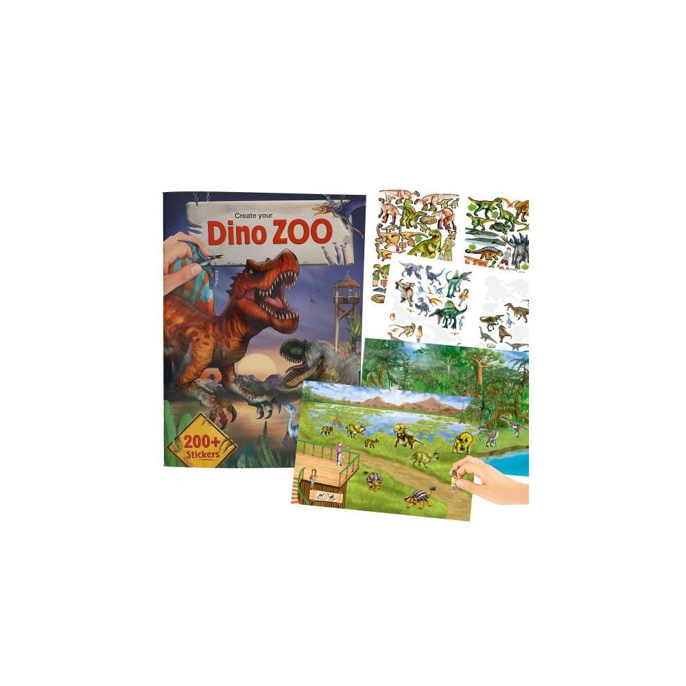 Carte cu stickere, Depesche, Creeaza-ti propriul Dino Zoo