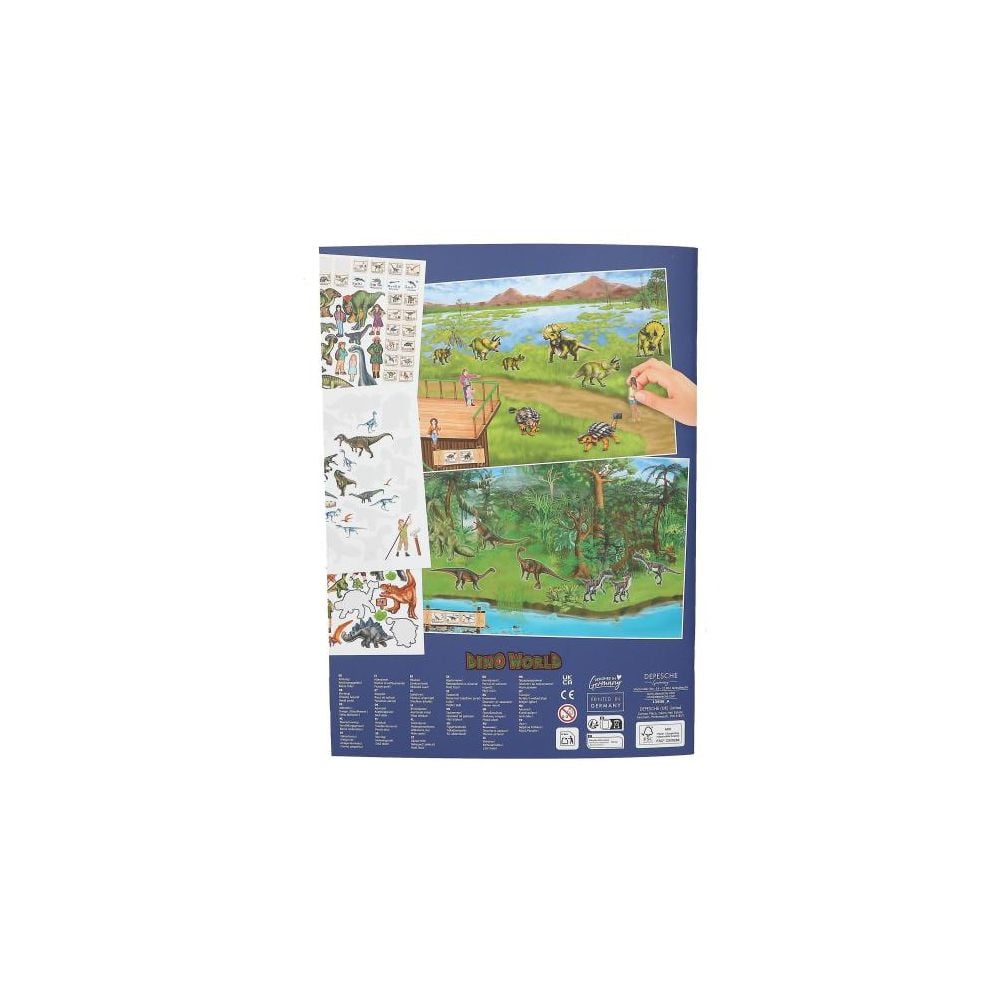 Carte cu stickere, Depesche, Creeaza-ti propriul Dino Zoo