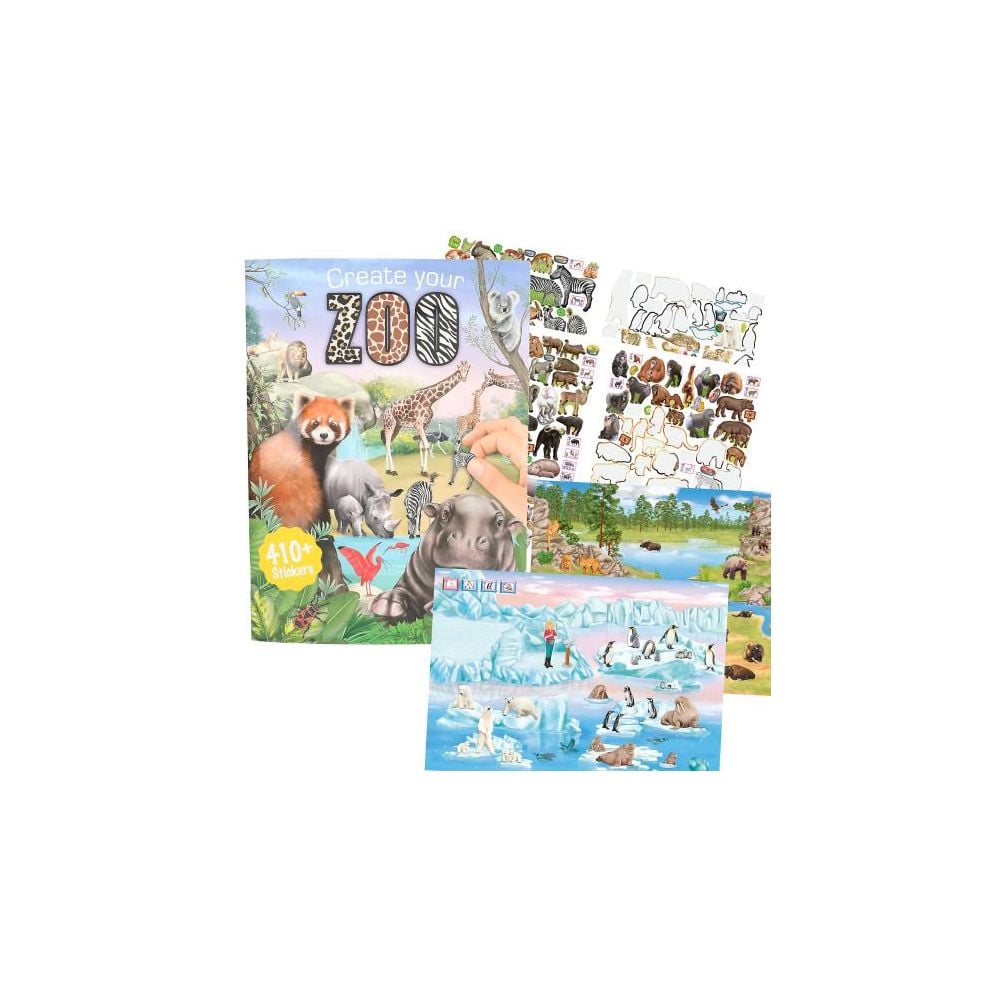 Carte de colorat, Depesche, Create your Zoo 410+ Stickere