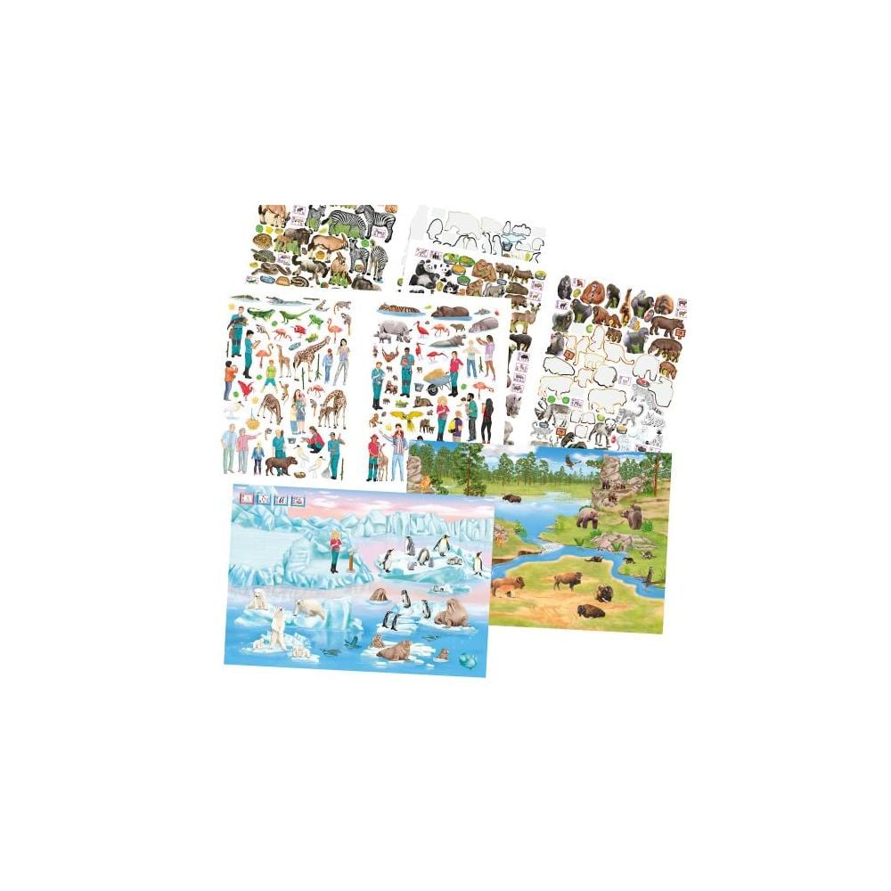 Carte de colorat, Depesche, Create your Zoo 410+ Stickere