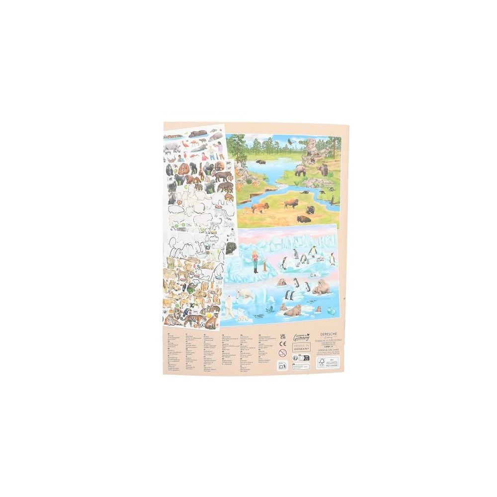 Carte de colorat, Depesche, Create your Zoo 410+ Stickere
