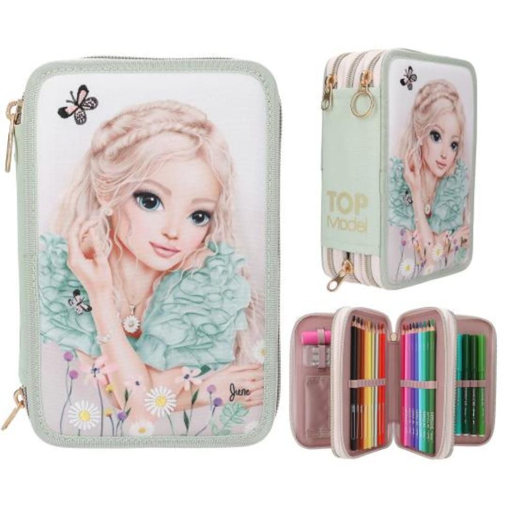 Penar cu trei compartimente echipat, Depesche, TopModel Summer Feeling Broderie
