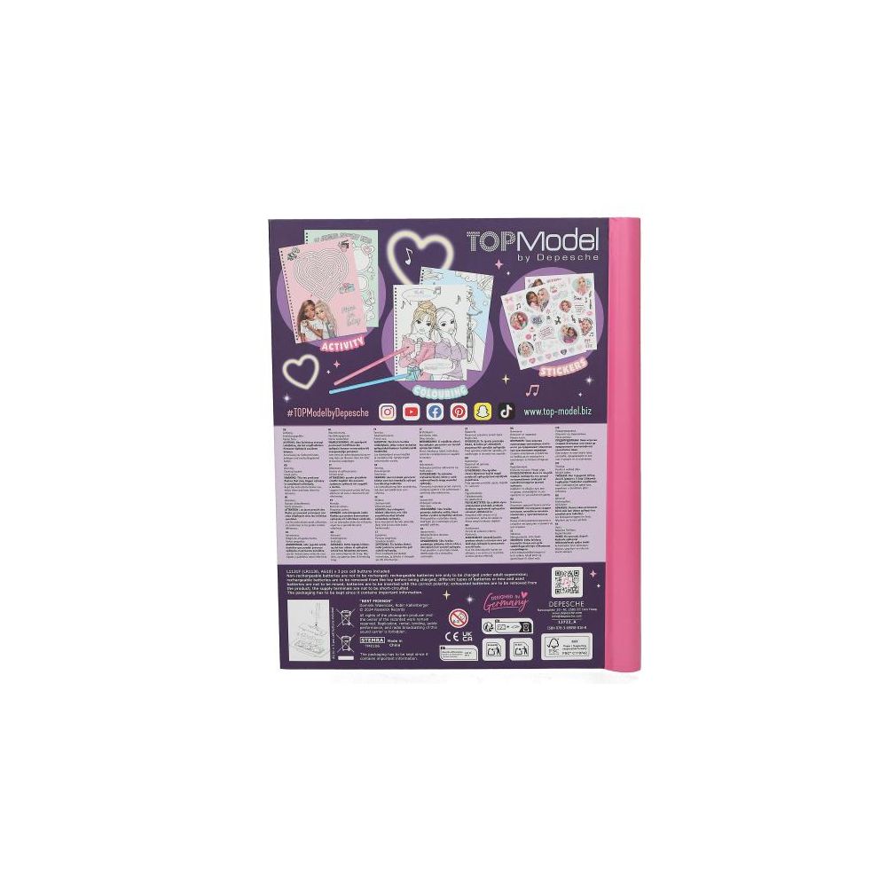 Carte de colorat cu lumini LED si sunete, Depesche, TopModel, My Bff