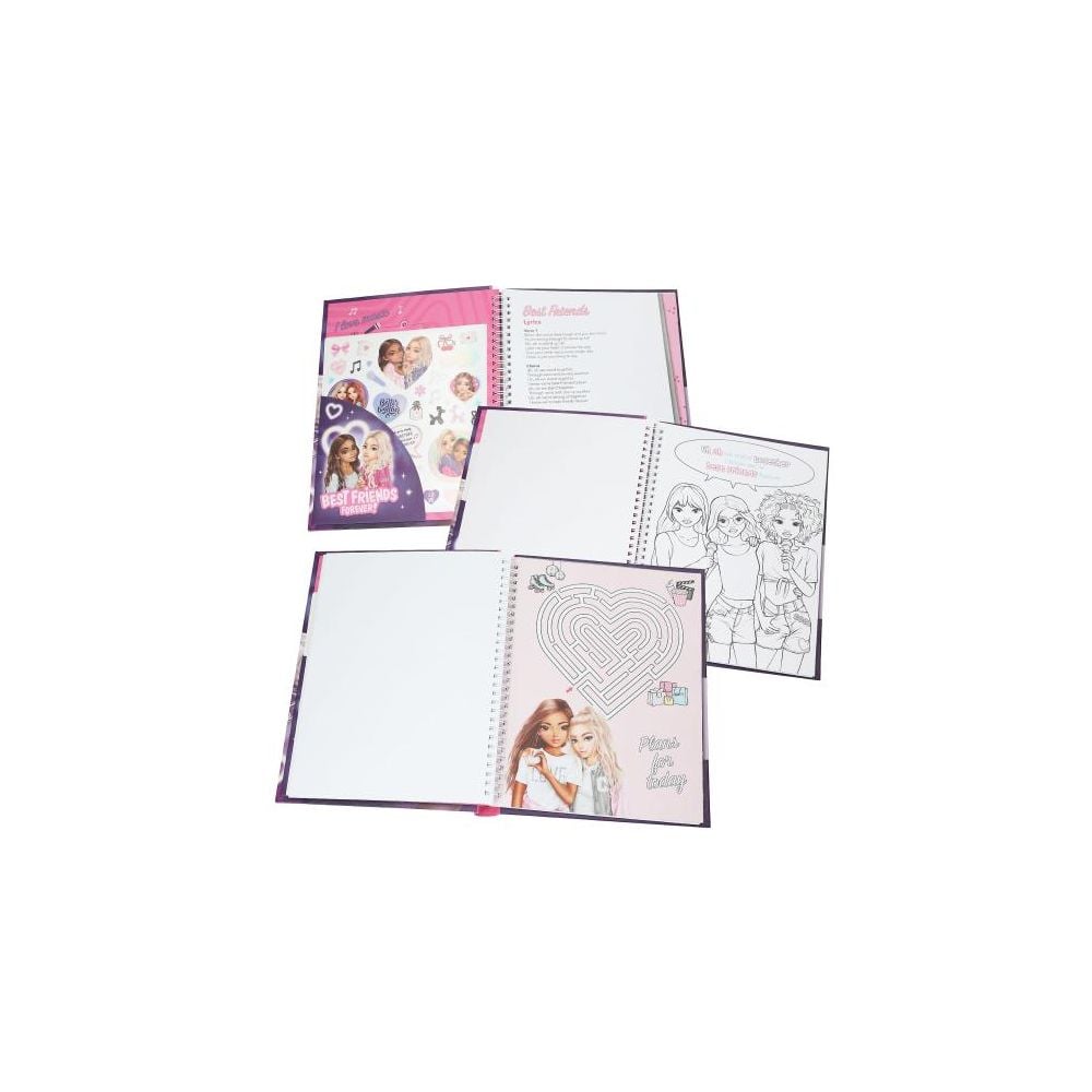 Carte de colorat cu lumini LED si sunete, Depesche, TopModel, My Bff