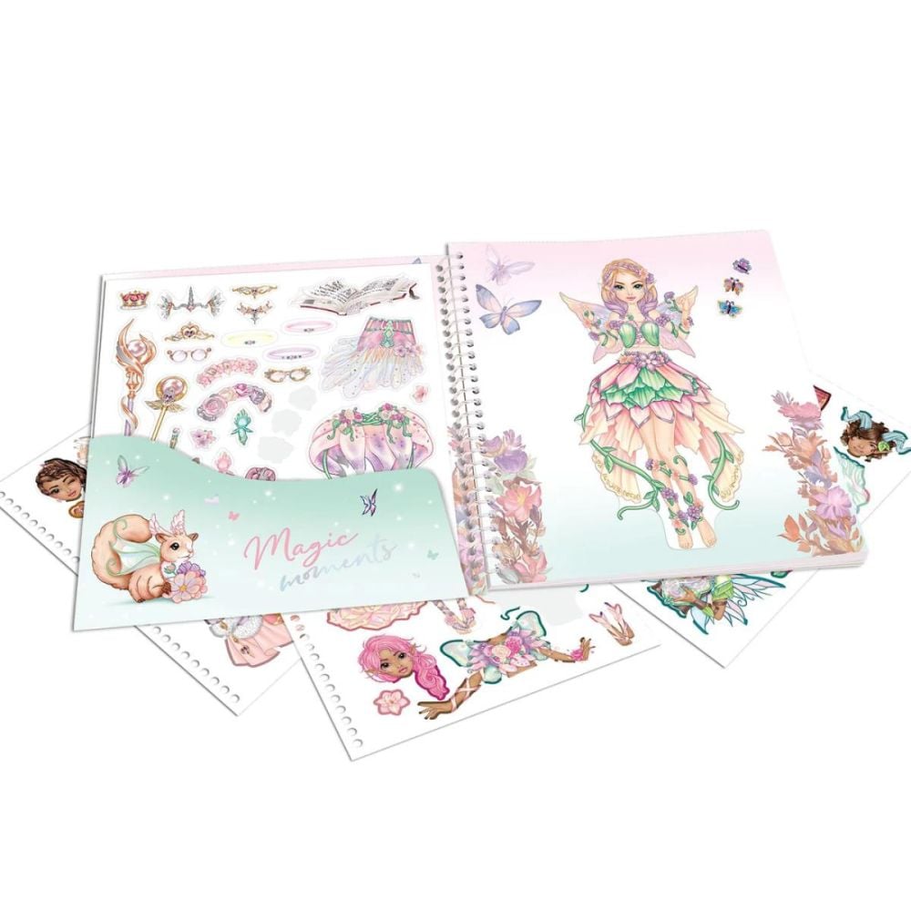 Carte cu stickere, Depesche, TopModel, Dress Me Up, Fantasy