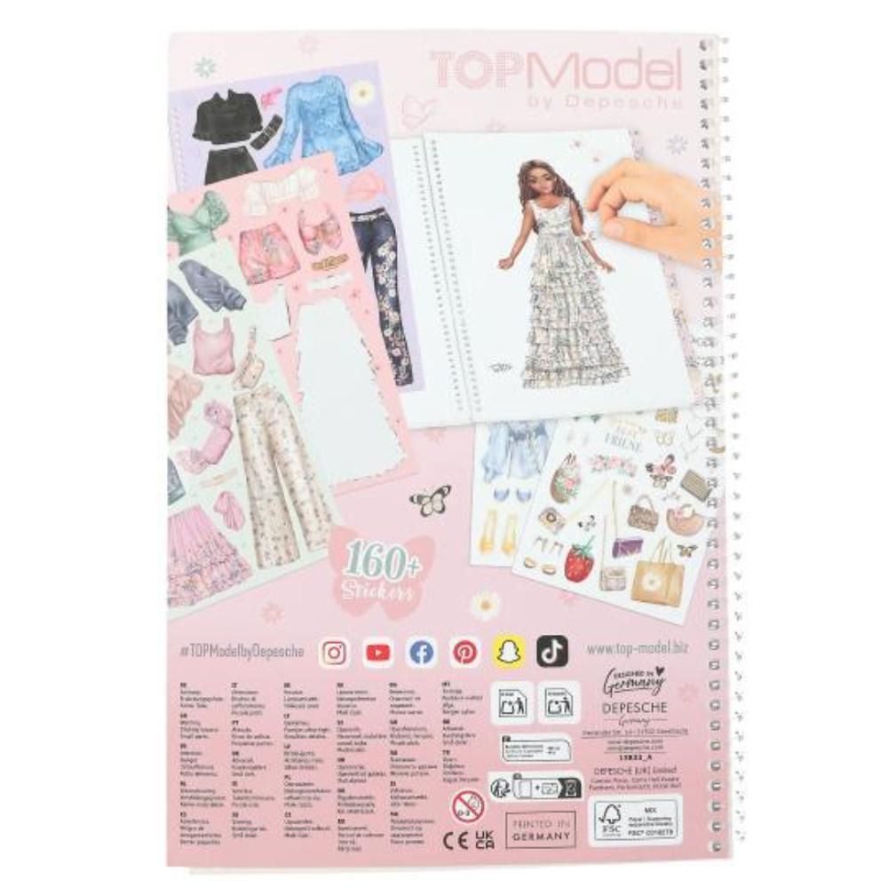 Carte cu stickere, Depesche, TopModel, Dress Me Up, Summer Feeling