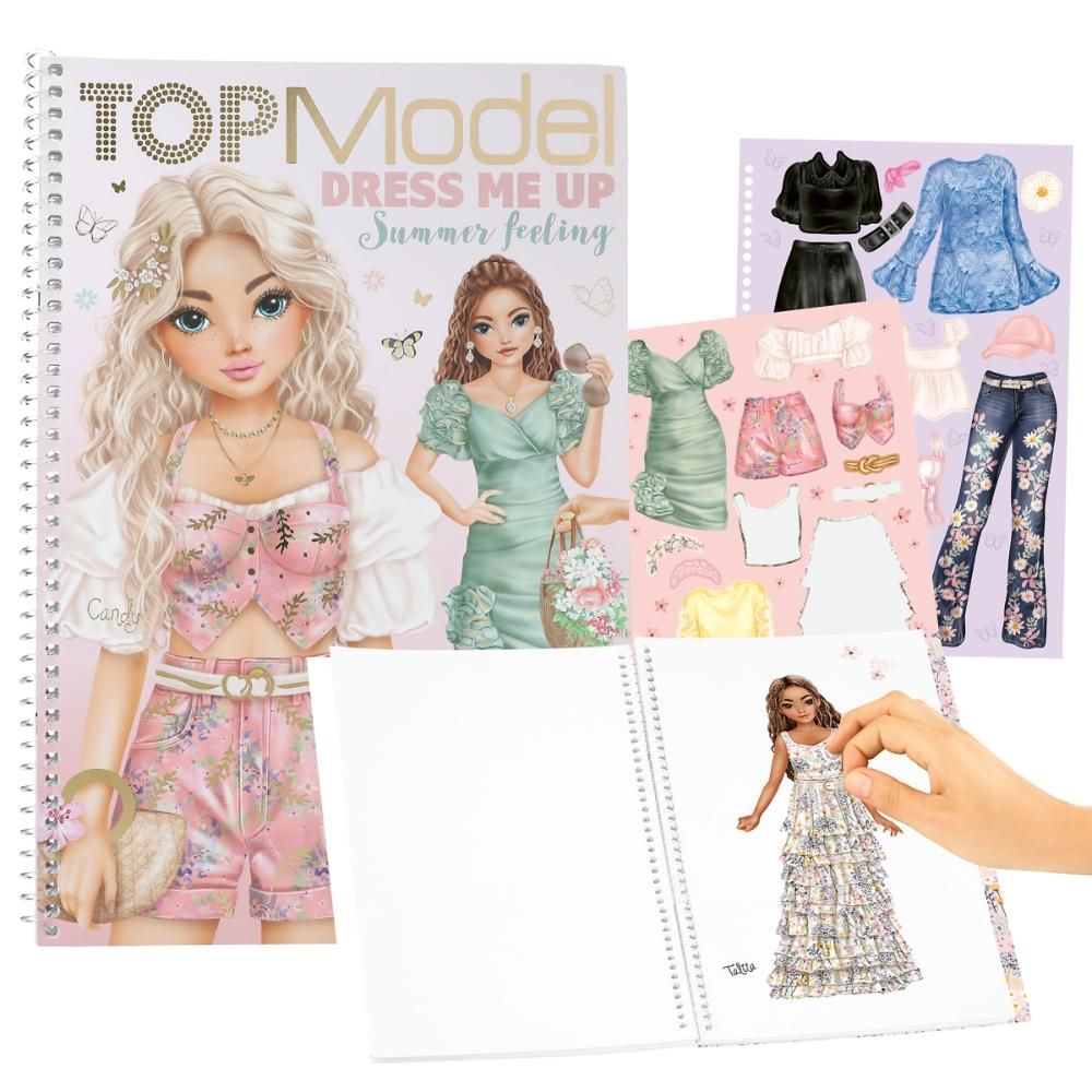 Carte cu stickere, Depesche, TopModel, Dress Me Up, Summer Feeling