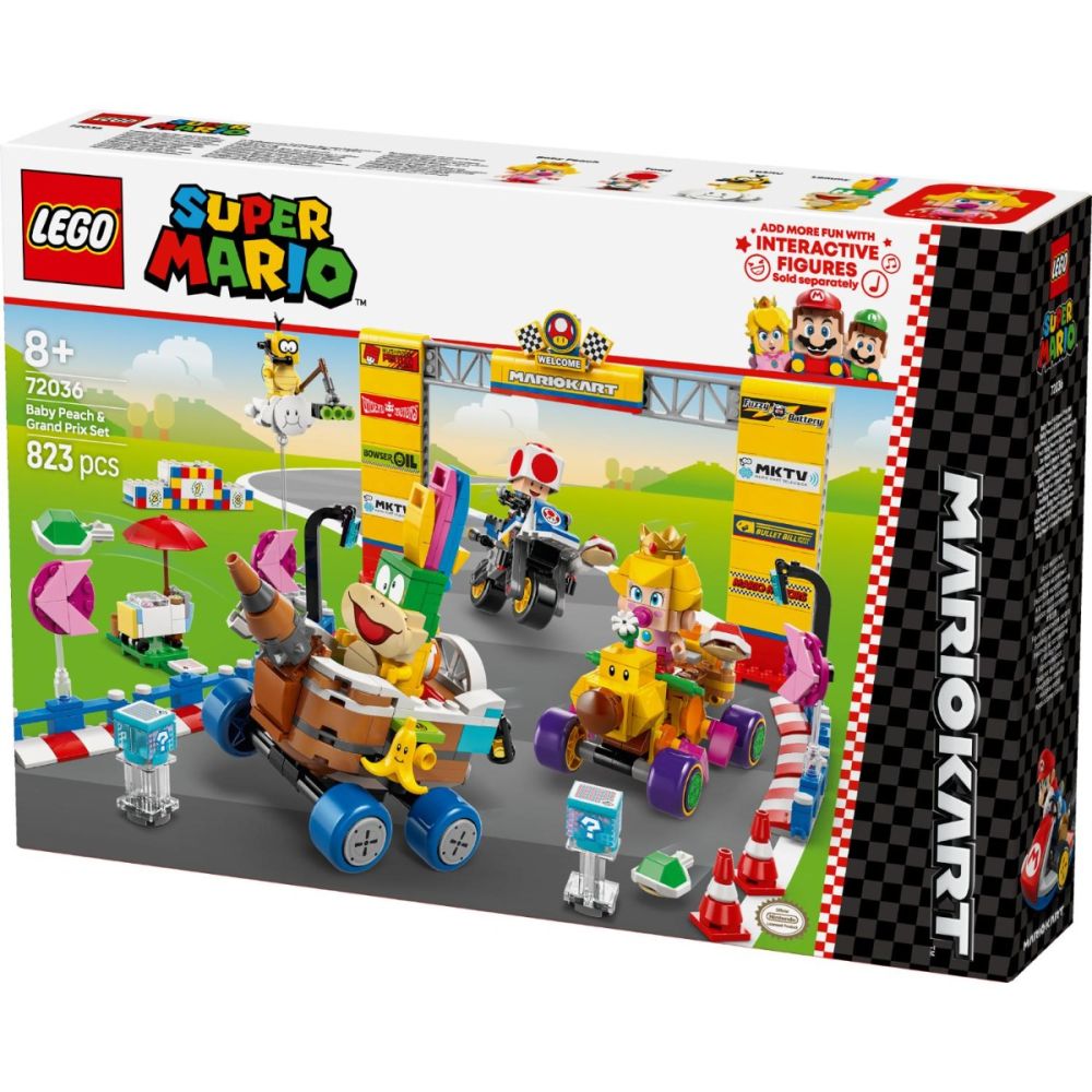 LEGO® Super Mario - Mario Kart - Set Baby Peach si Grand Prix