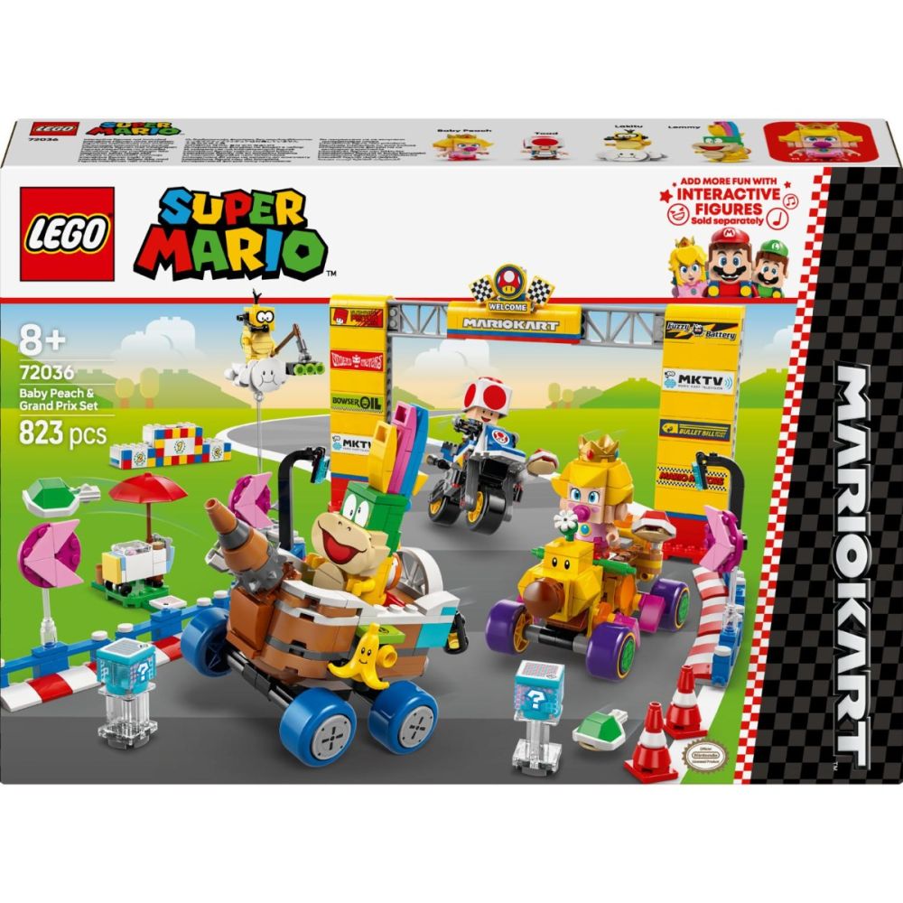 LEGO® Super Mario - Mario Kart - Set Baby Peach si Grand Prix