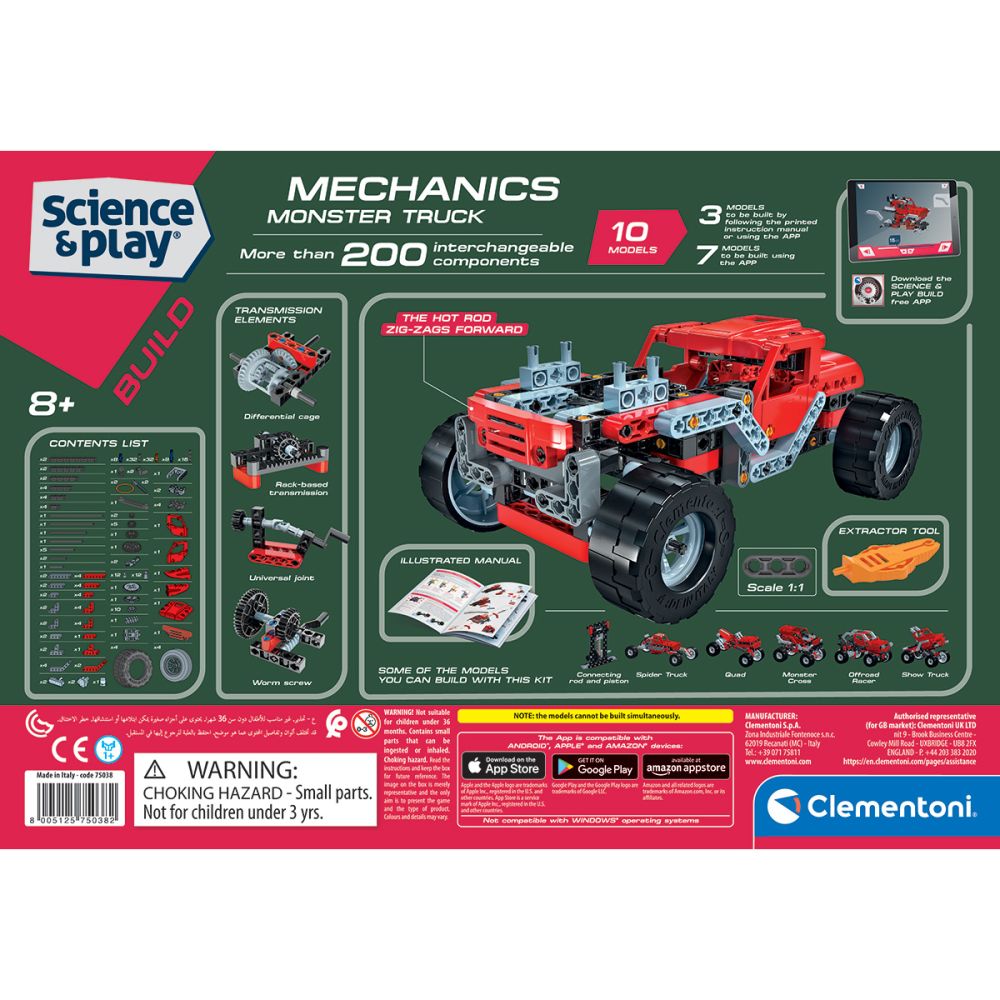 Kit de constructie, Clementoni, Monster Truck