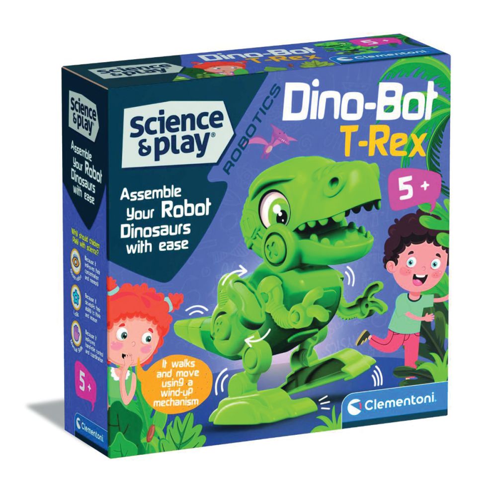 Kit de constructie, Clementoni, Science and Play, Robotul Dino T