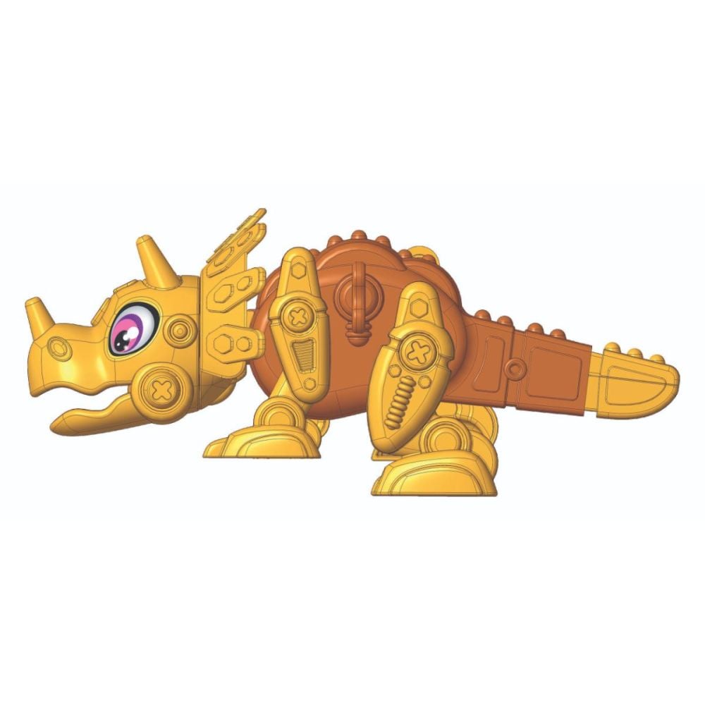 Kit de constructie, Clementoni, Science and Play, Robotul Dino Triceratops