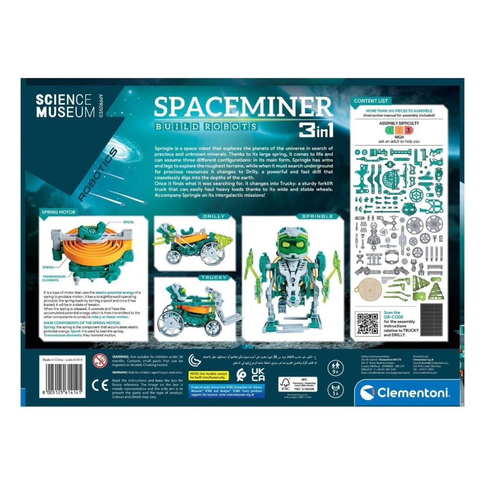 Kit de constructie 3 In 1, Clementoni, Minerul Spatial