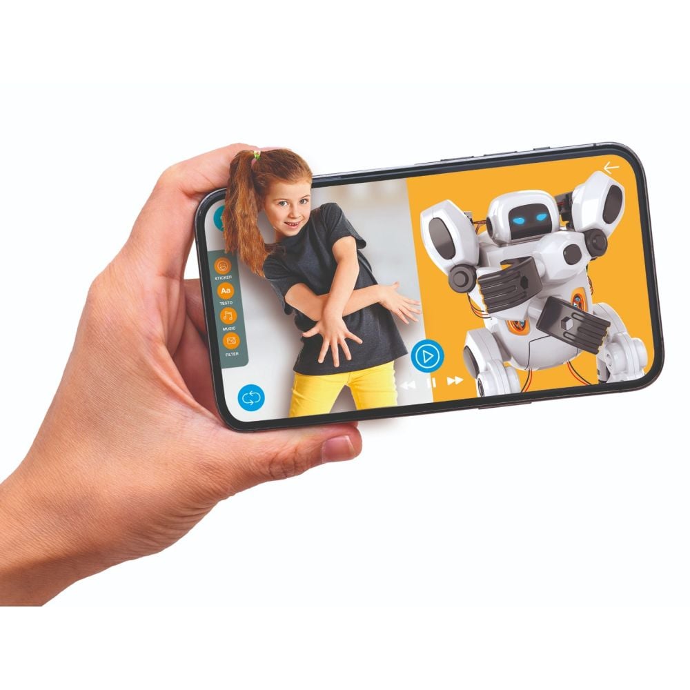 Kit de constructie, Clementoni, Robot interactiv AIRO, 80 piese