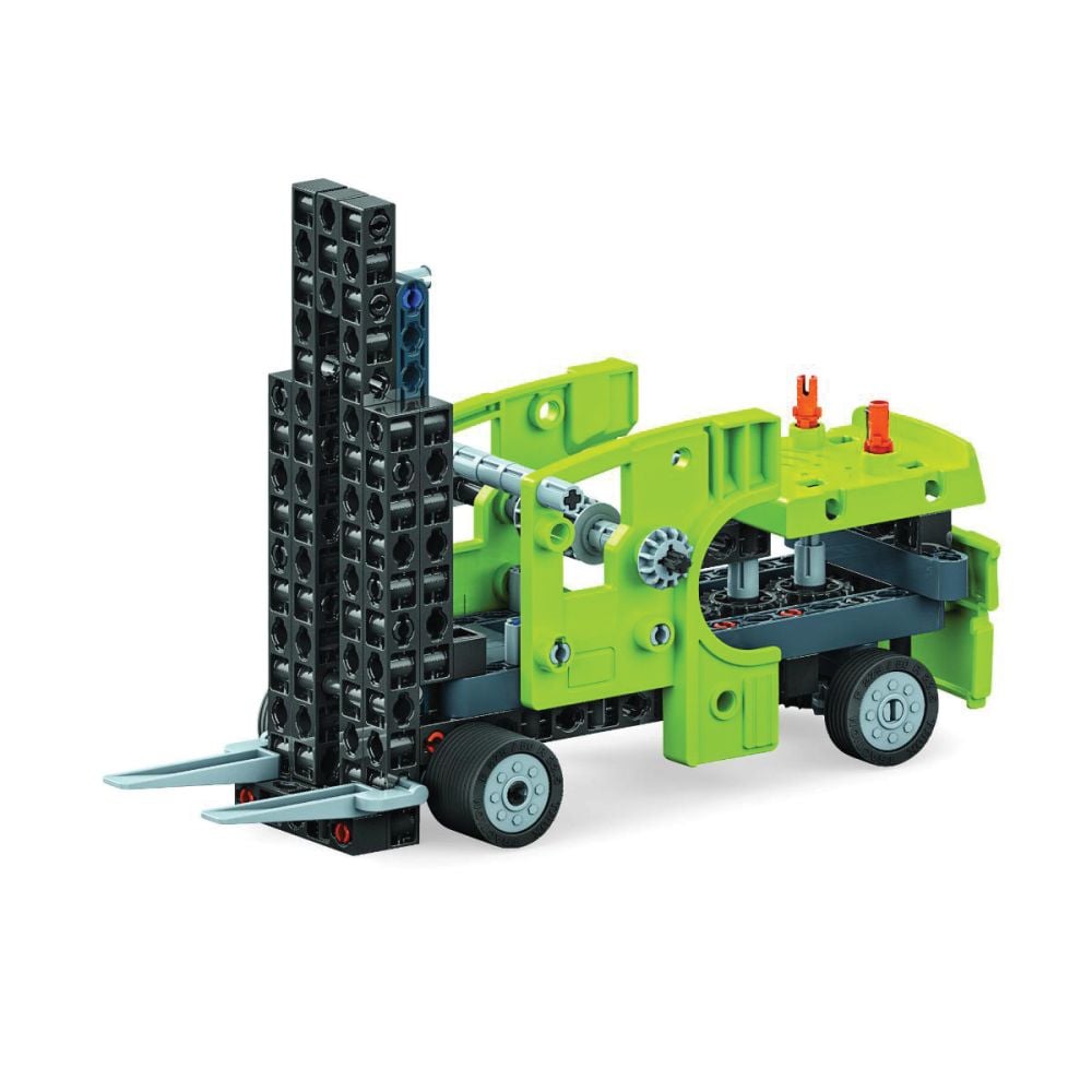 Kit de constructie, Clementoni, Science & Play, Camion cu remorca si masinute, 190 piese