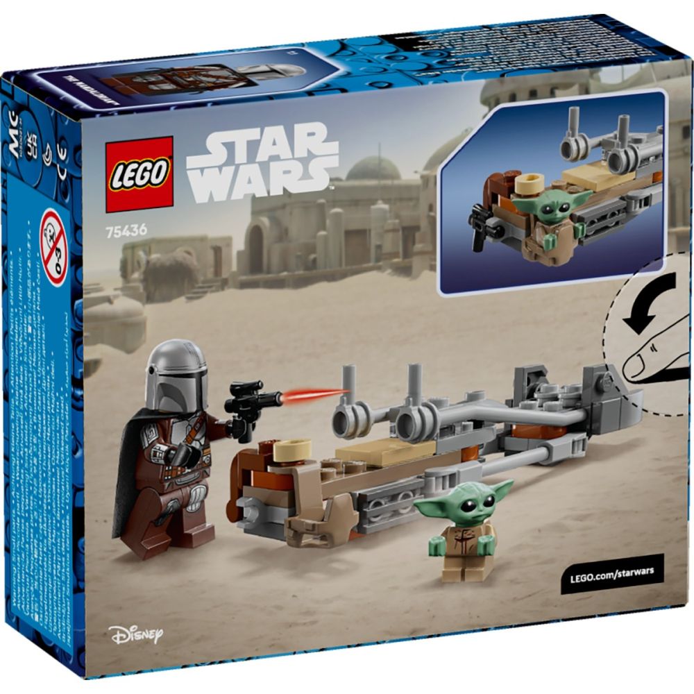 LEGO® Star Wars - Motocicleta rapida a lui Mandalorian si Grogu (75436)