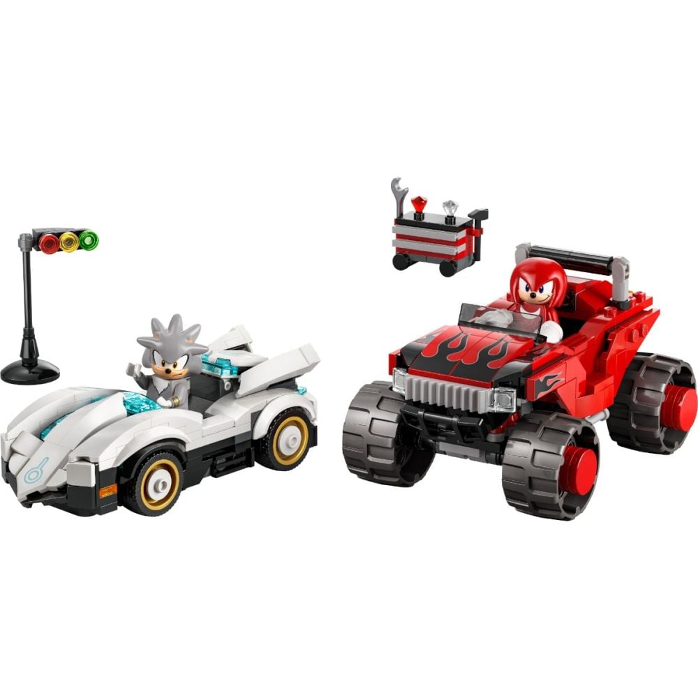 LEGO® Sonic The Hedgehog - Masina lui Silver vs Camionul gigant al lui Knuckles (77118)