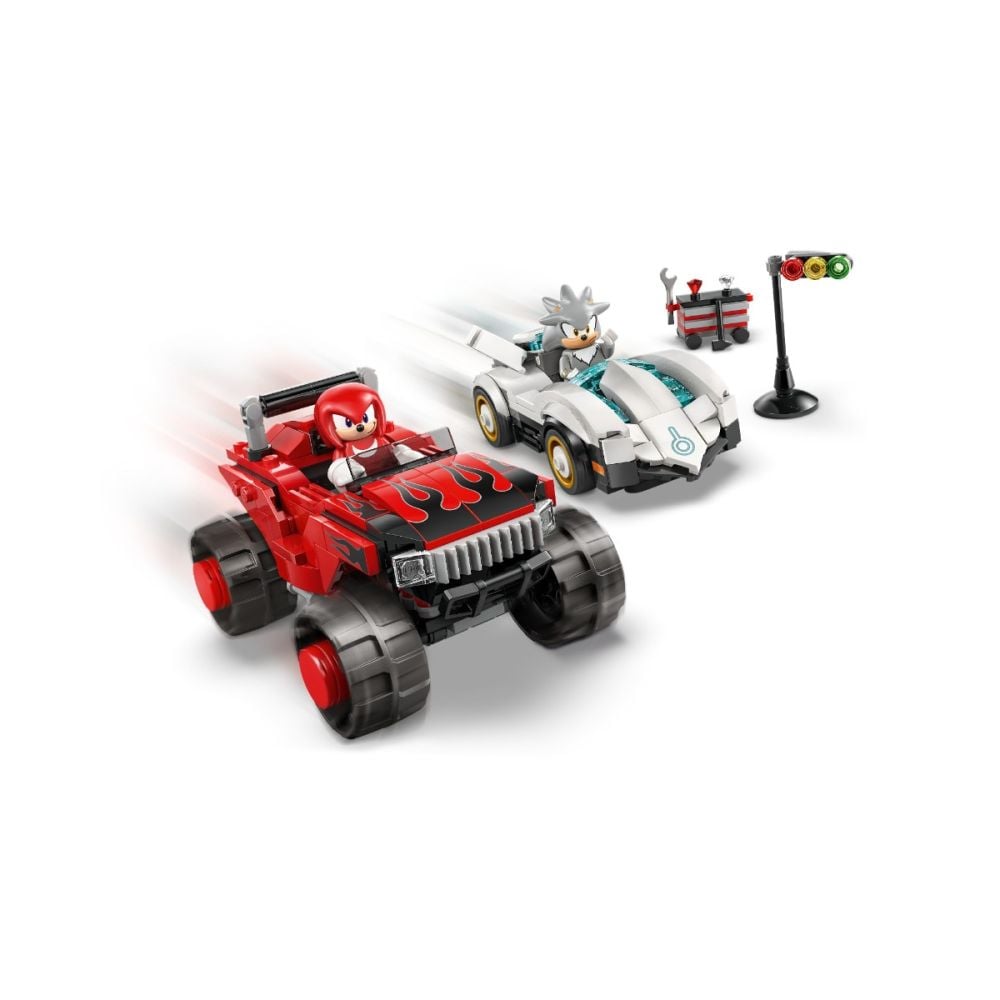 LEGO® Sonic The Hedgehog - Masina lui Silver vs Camionul gigant al lui Knuckles (77118)